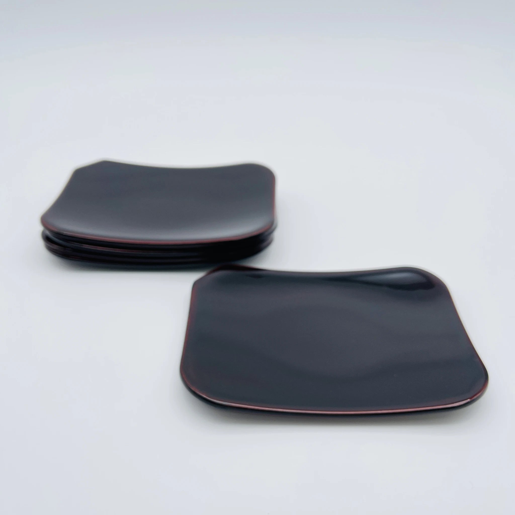 【リユース】 菓子鉢 5P / 漆器 / 日本 / 米三漆器店 / 箱付き