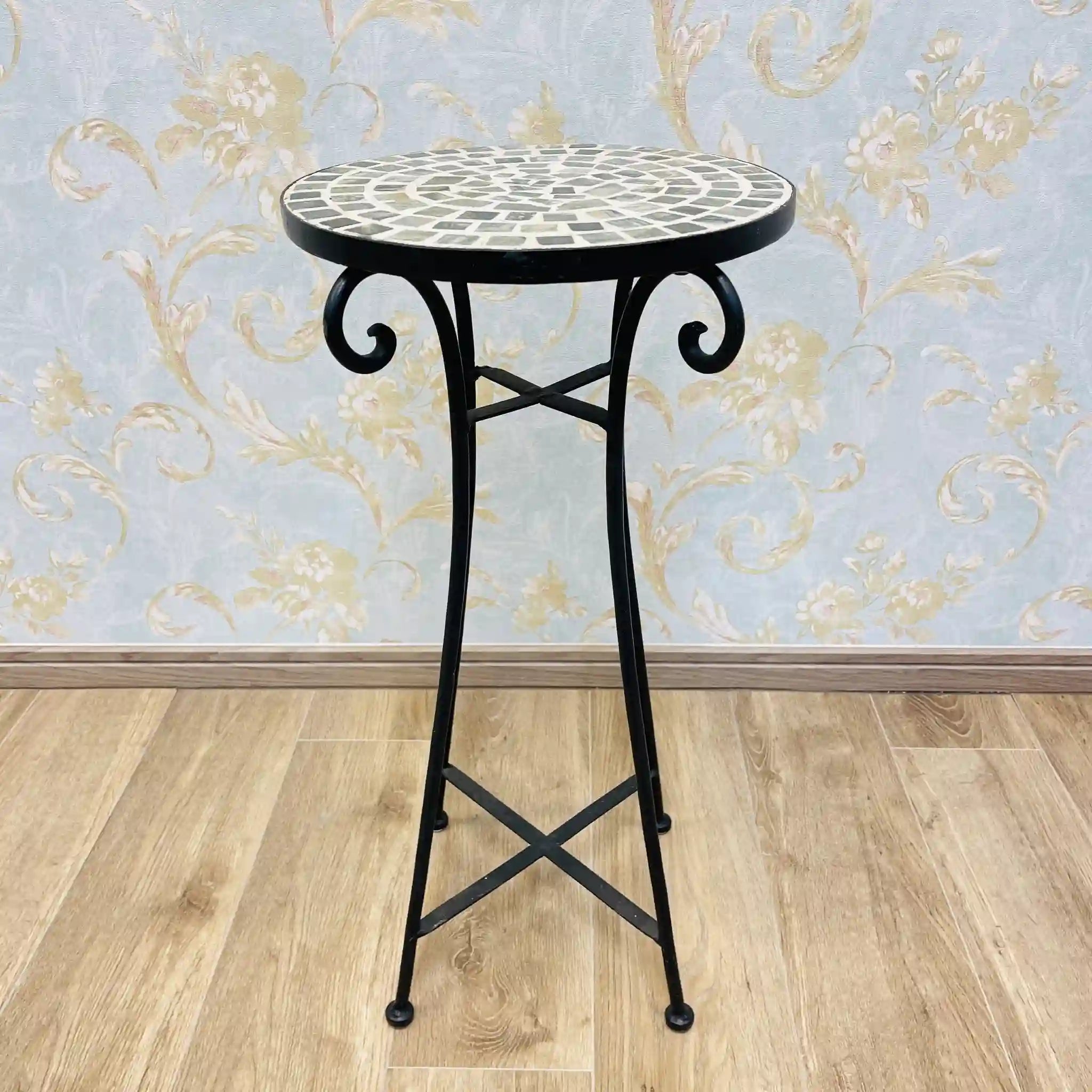 【リユース】 テーブル / アイアン / モザイクタイル