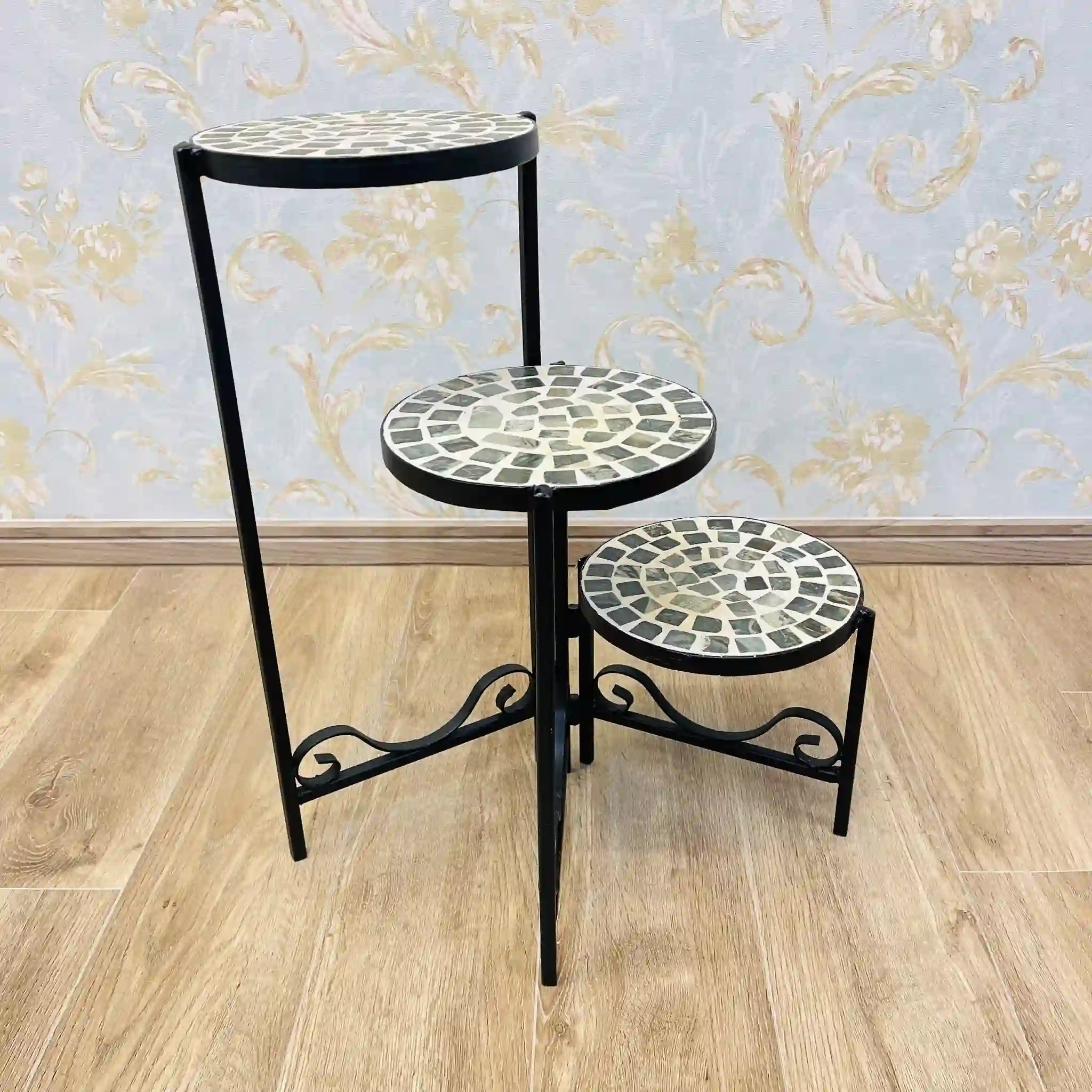 【リユース】 ガーデンラック / アイアン / モザイクタイル