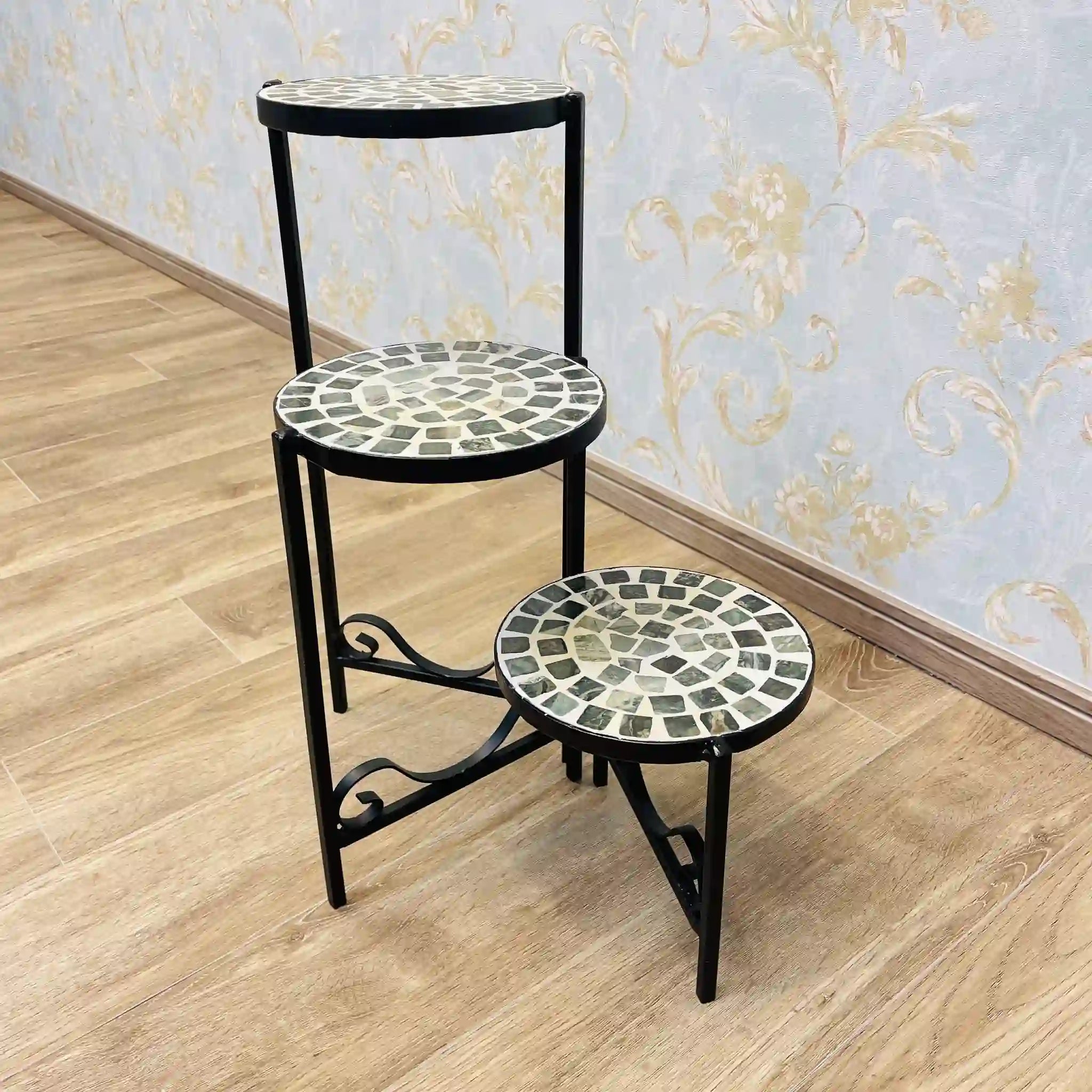 【リユース】 ガーデンラック / アイアン / モザイクタイル