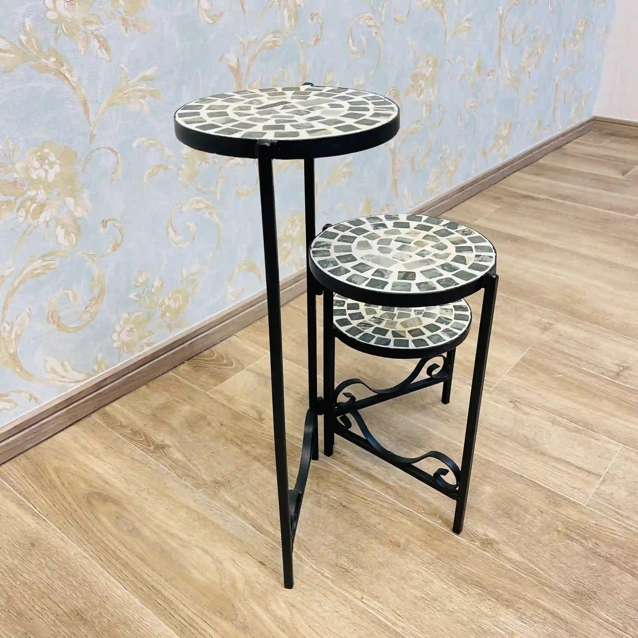 【リユース】 ガーデンラック / アイアン / モザイクタイル