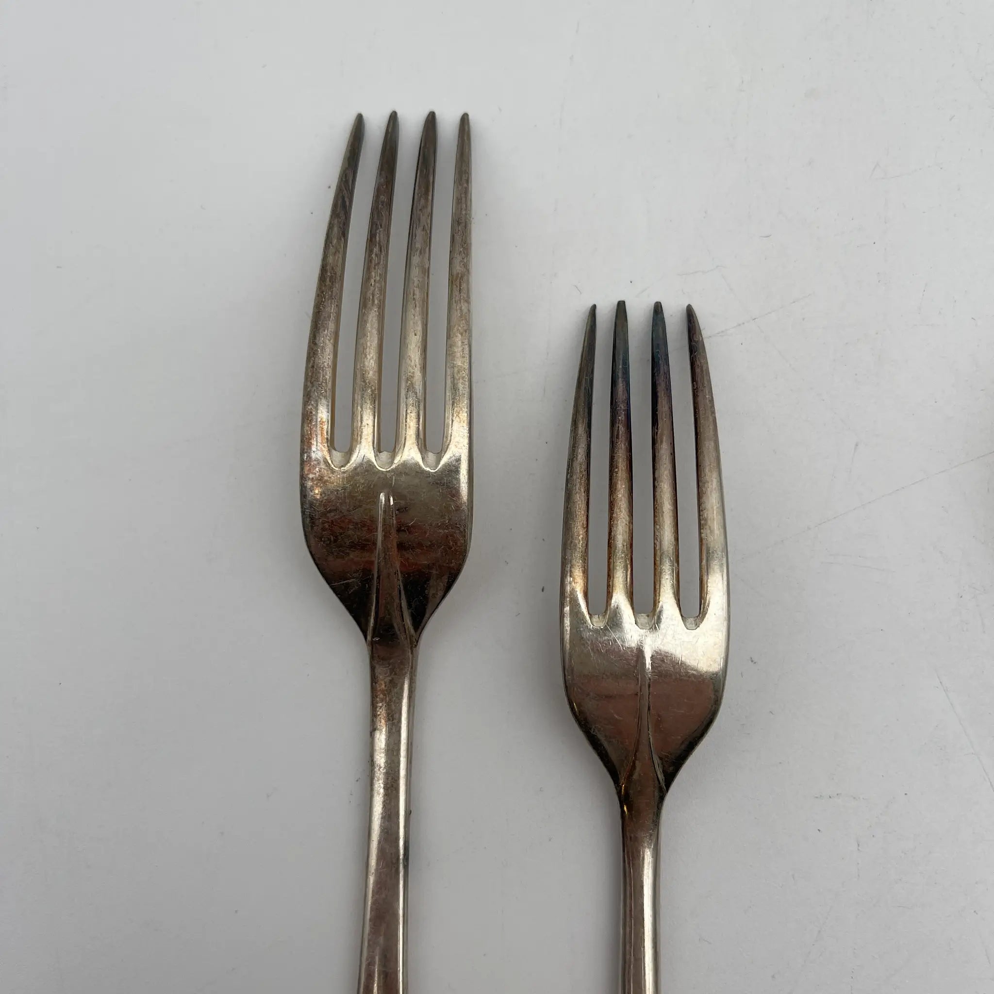 【复古】餐具套装6p /餐桌刀餐桌叉甜点叉子餐桌勺汤勺/估计1920-1950s /银盘/英国/ epns