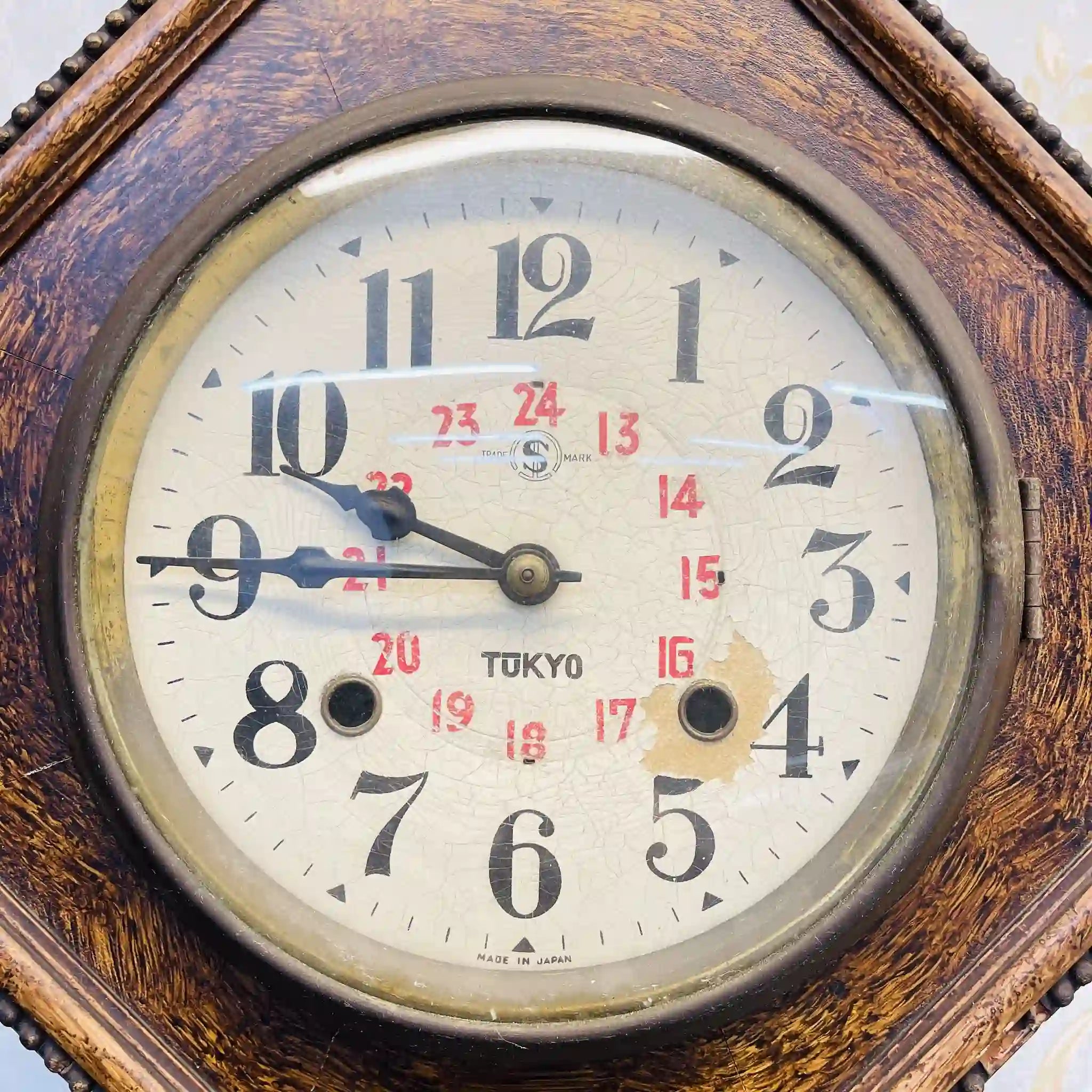 【复古】墙壁时钟/佐藤时钟制作所/ 1900 ~ 1940年代左右/日本/发条式