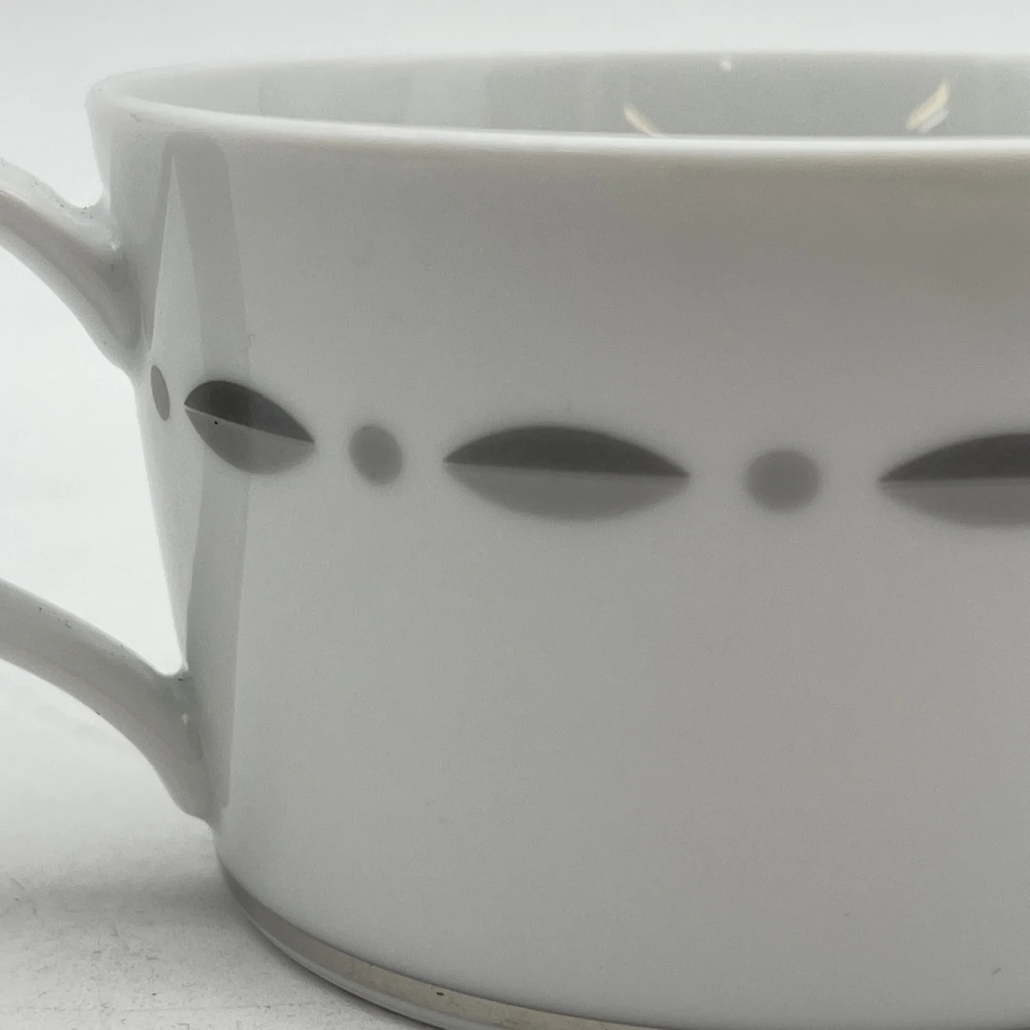 【再利用】茶杯&碟子2p / Tiffany & Co.(蒂芙尼)/ Gramercy / 1990-2010s /瓷器/斯里兰卡/银彩