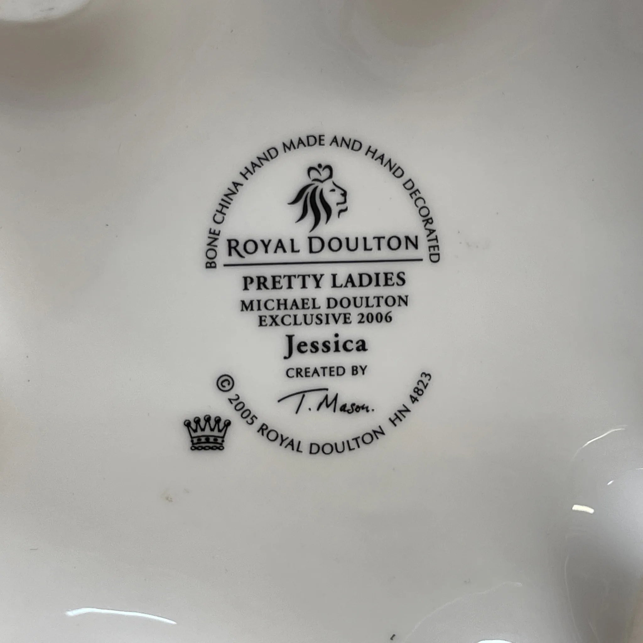 【リユース】 フィギュリン (陶磁器人形) / Royal Doulton / Jessica / 2000s / Bone China / イギリス / Tim Mason, ハンドペイント