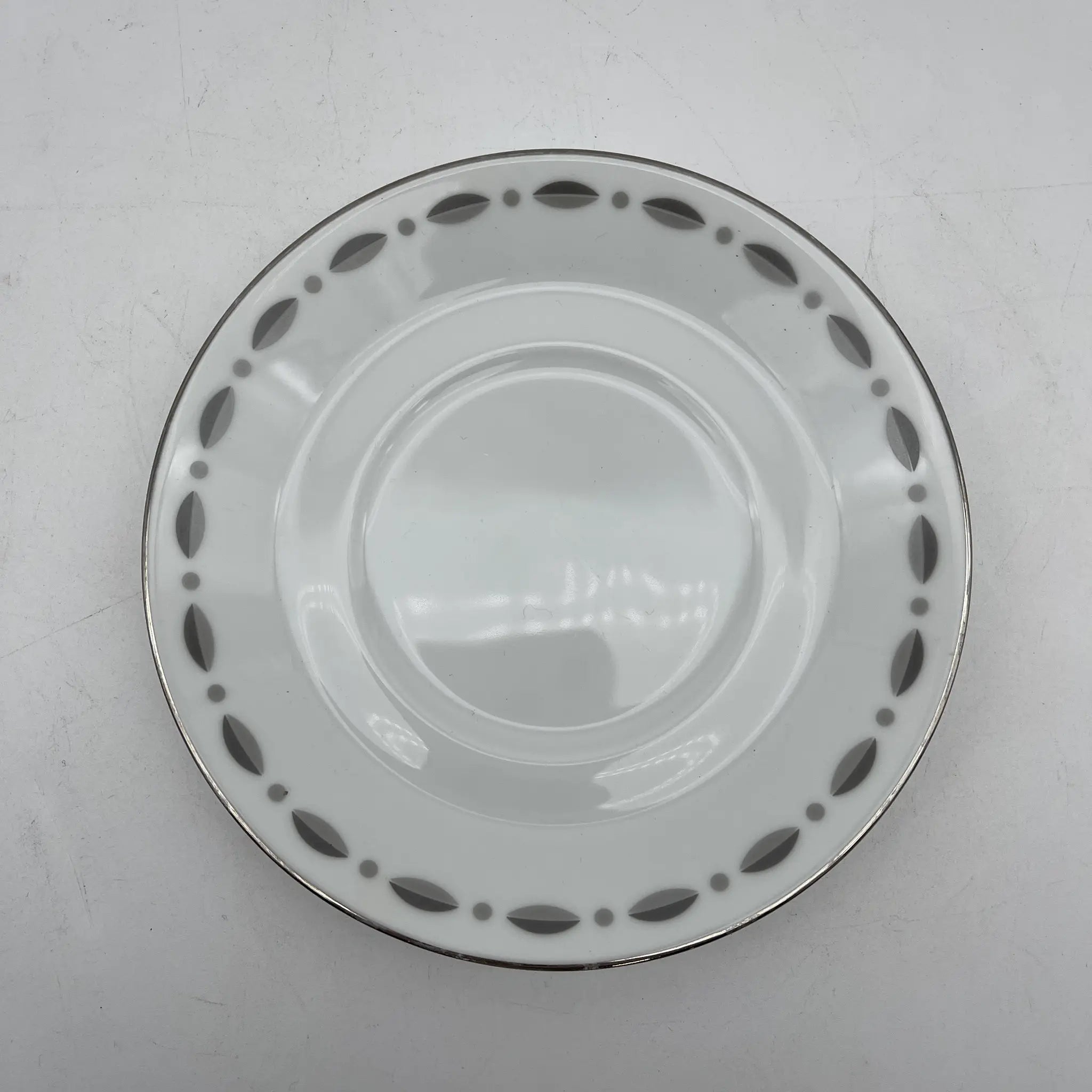 【再利用】茶杯&碟子2p / Tiffany & Co.(蒂芙尼)/ Gramercy / 1990-2010s /瓷器/斯里兰卡/银彩