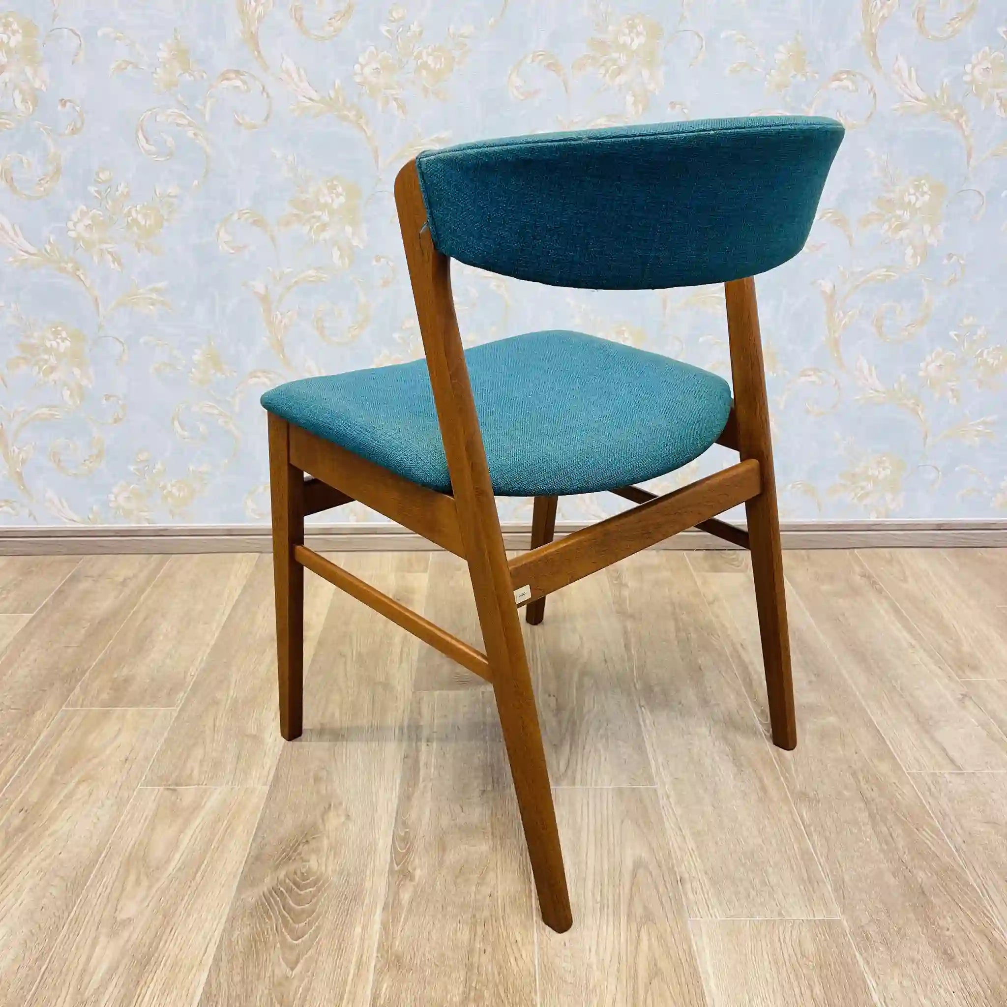 Vintage Antique Lounge Chair / Teak / Danish Style, Scandinavian Style, Wood Refinished, Seat Cushion Replaced