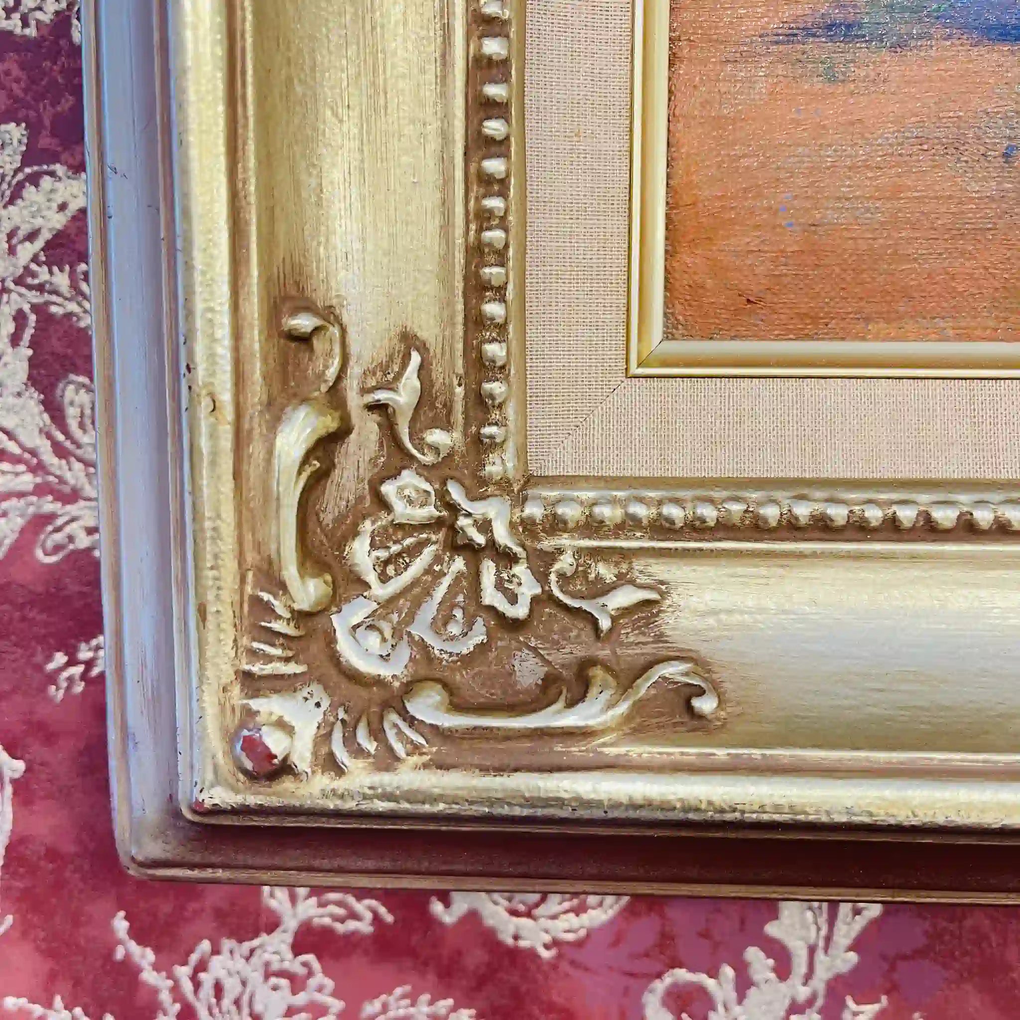 【アート/装飾品】 油彩画 薔薇