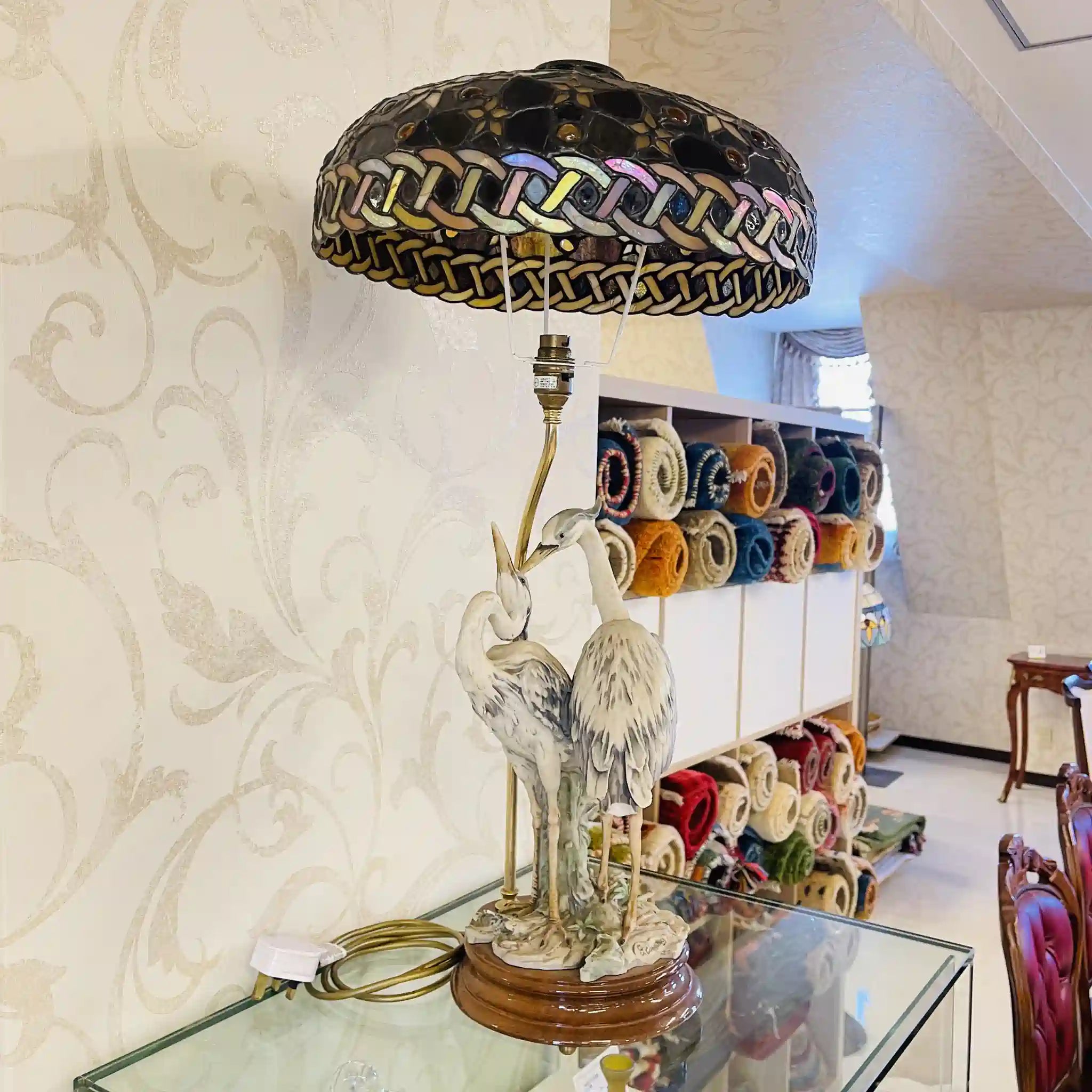 【アンティーク】 テーブルランプ&ランプシェード