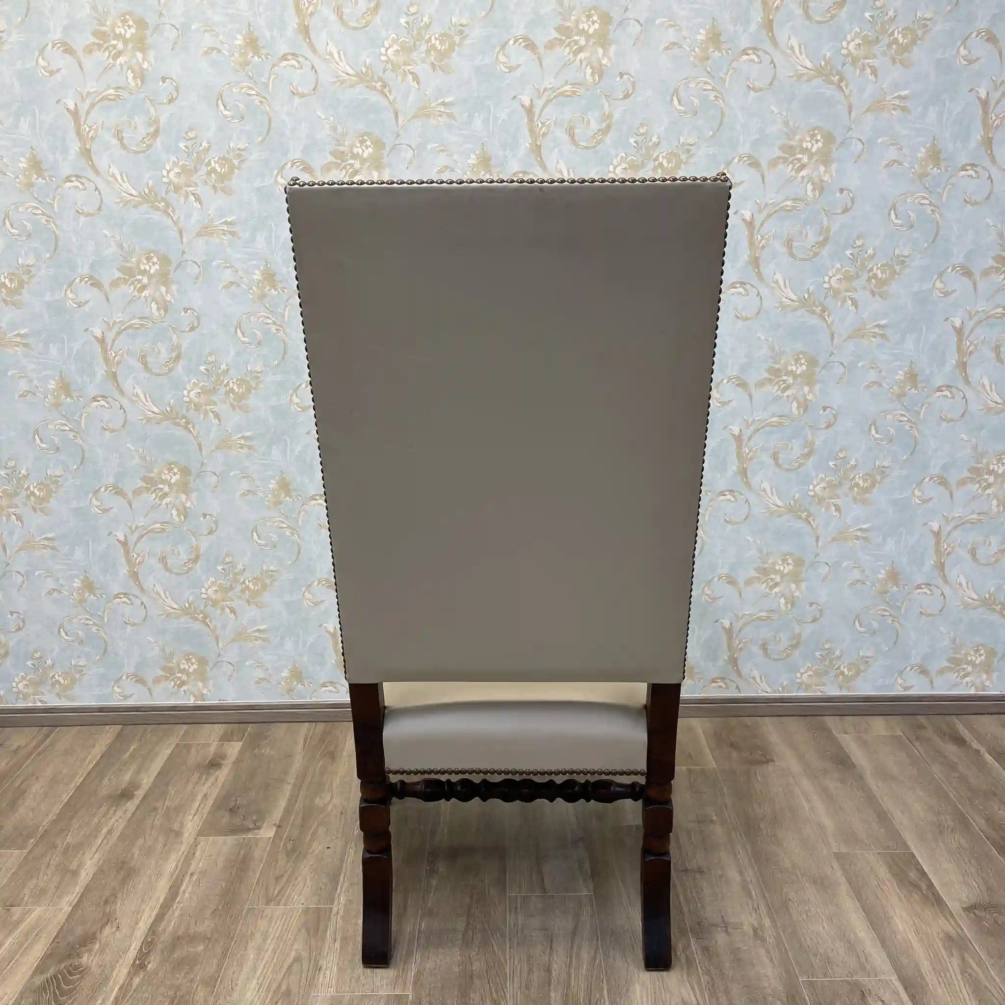 【アンティーク】 ハイバックチェア / 推定20C初頭 / ウォールナット材 / フランス / バラスター, スクロール, 透かし彫り