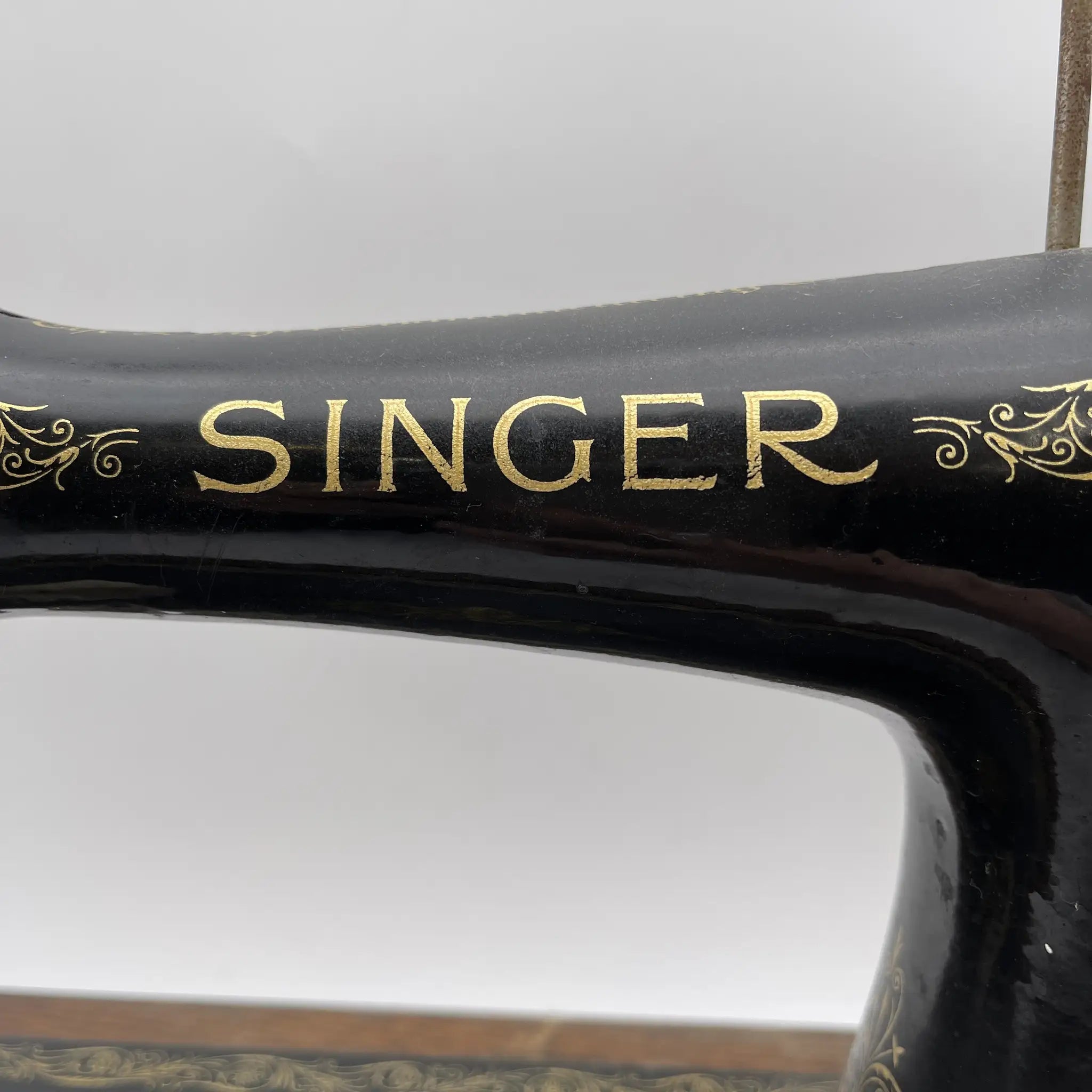 【复古】手工缝纫机/ Singer / 1930s /橡木/英国/带盒子,带说明书