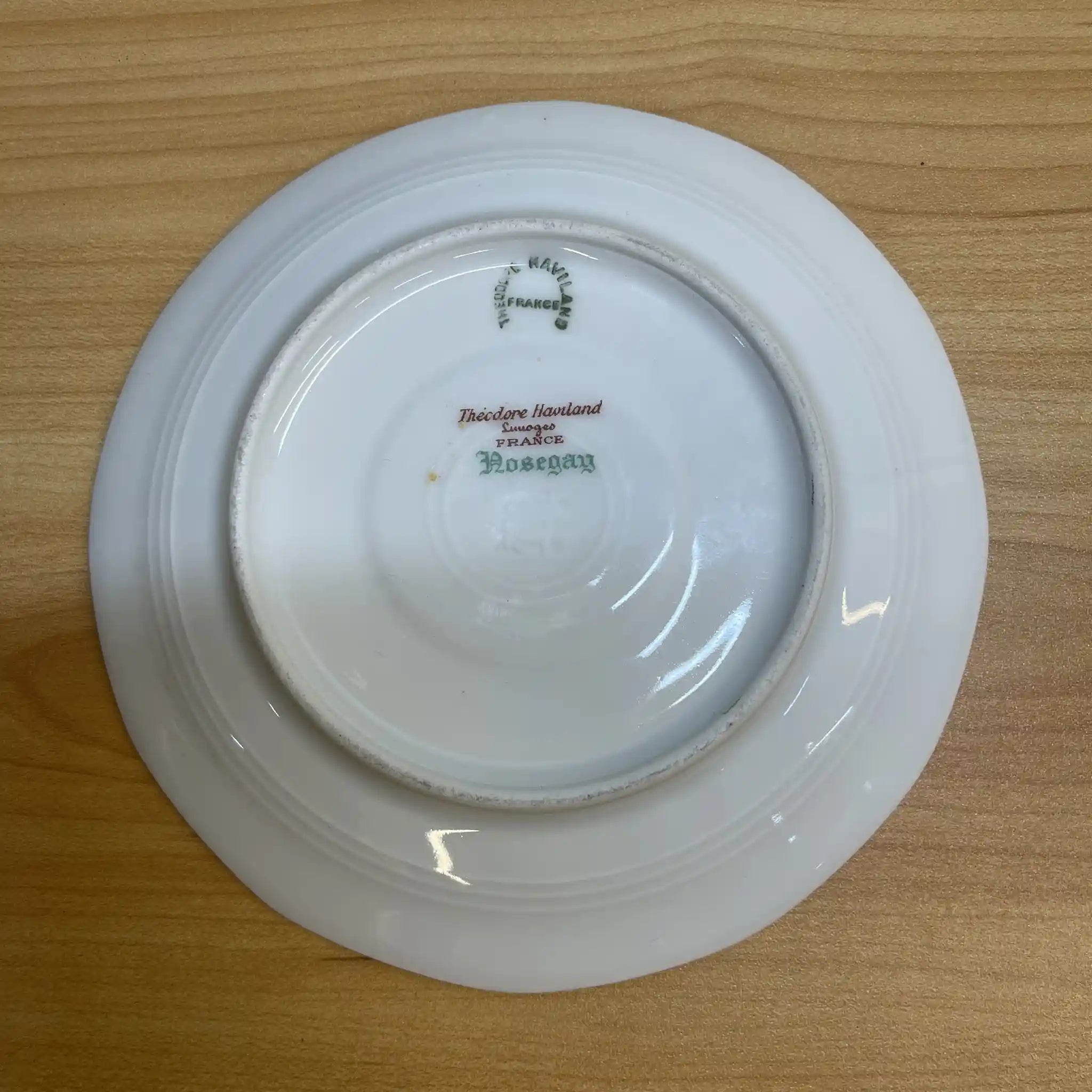 【アンティーク】 ティーカップ&ソーサー2P / Theodore Haviland (セオドア・アビランド) / Nosegay / 推定20C前中期 / 磁器 / フランス / ブーケ, 金彩