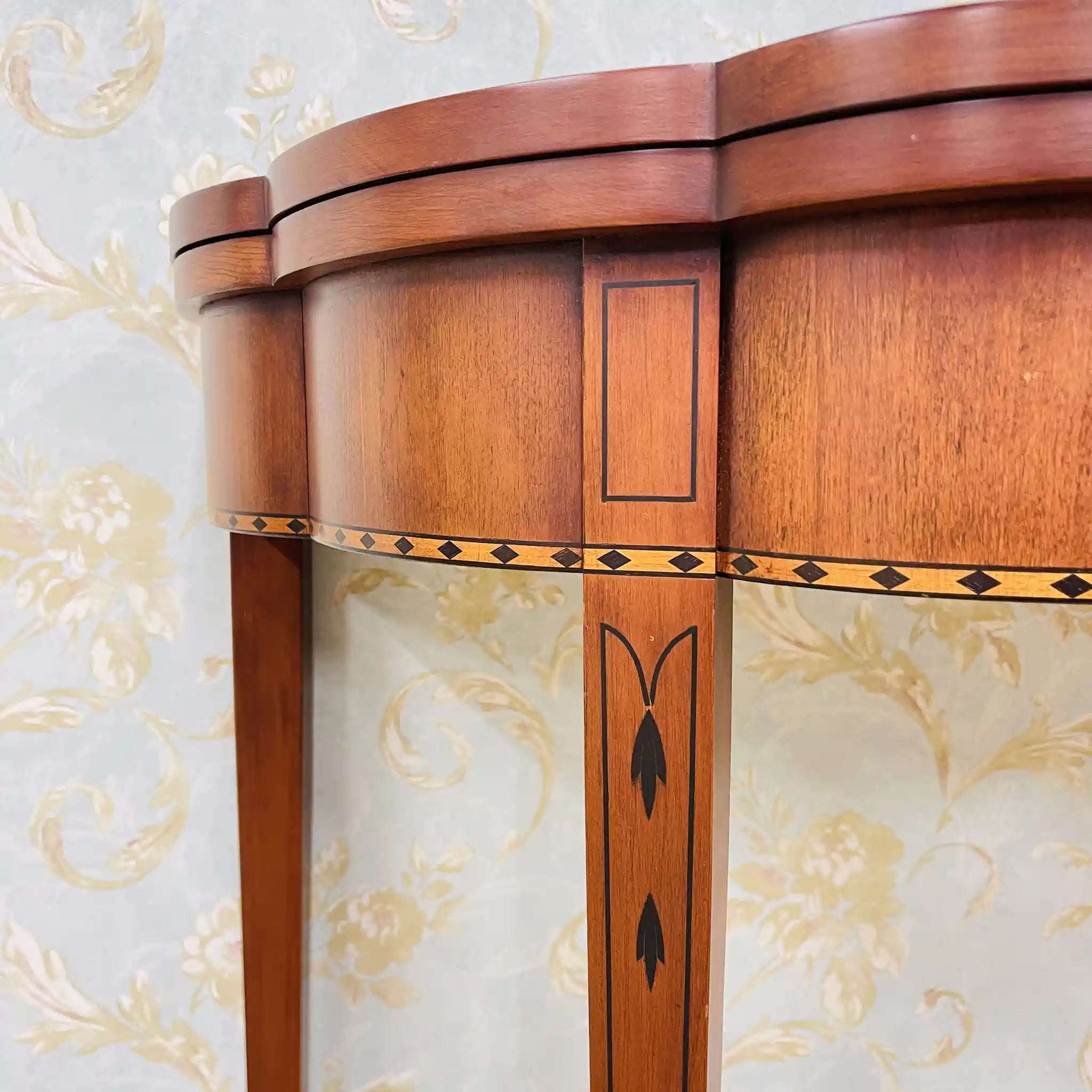 【リユース】 コンソールテーブル / Henkel・Harris(ヘンケル・ハリス) / フェデラル様式 / チェリー材 / フリップトップ・コンソールゲームテーブル