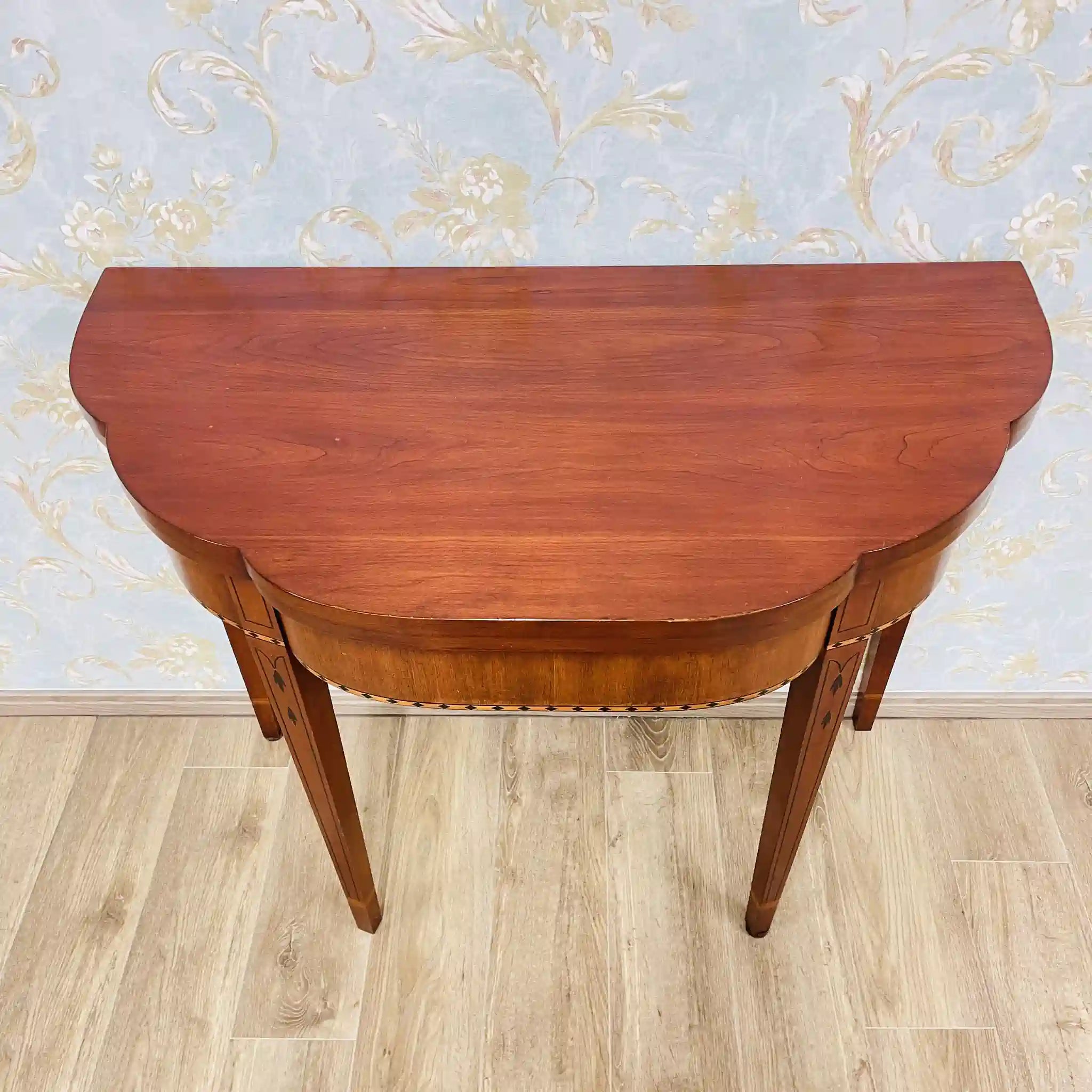 【リユース】 コンソールテーブル / Henkel・Harris(ヘンケル・ハリス) / フェデラル様式 / チェリー材 / フリップトップ・コンソールゲームテーブル