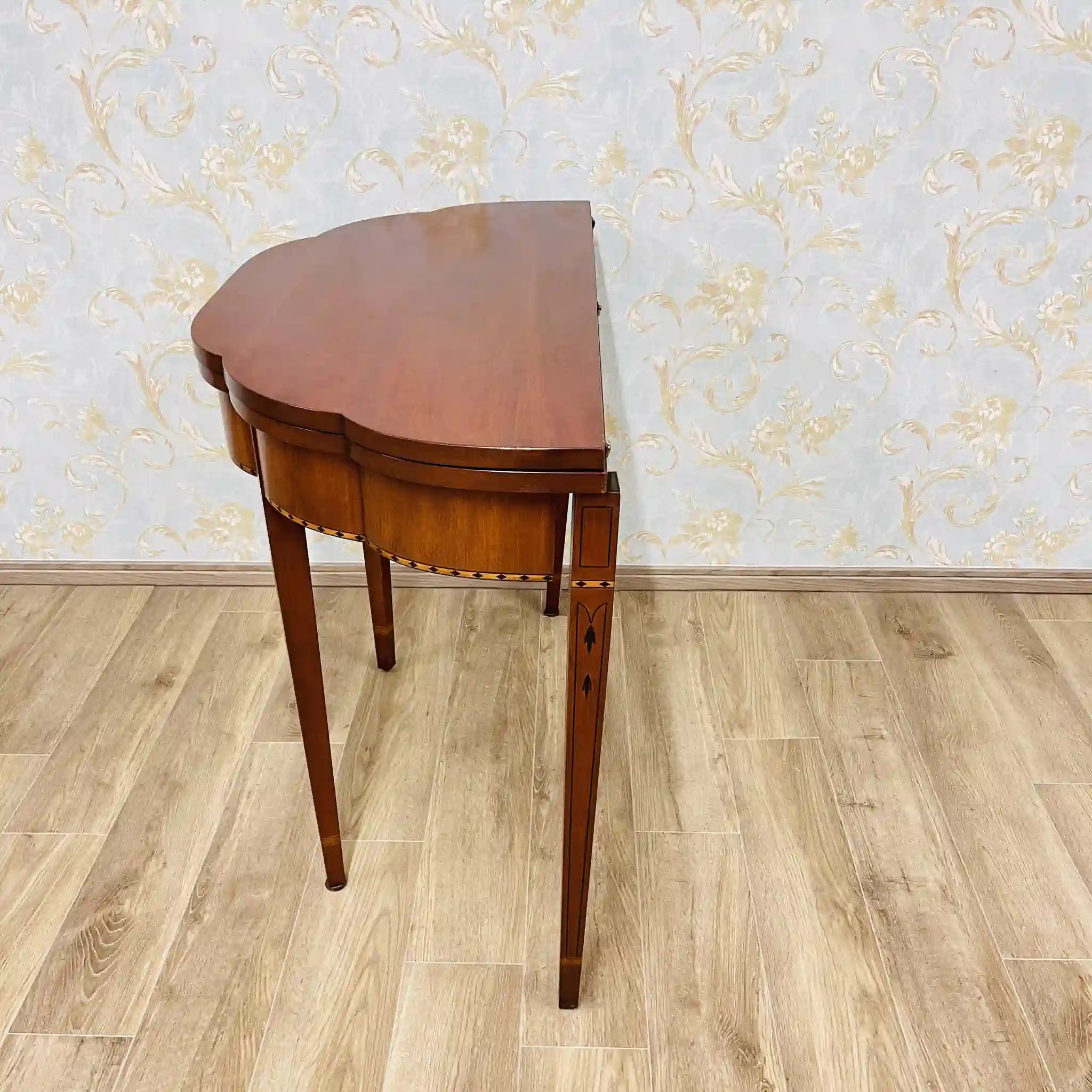 【リユース】 コンソールテーブル / Henkel・Harris(ヘンケル・ハリス) / フェデラル様式 / チェリー材 / フリップトップ・コンソールゲームテーブル