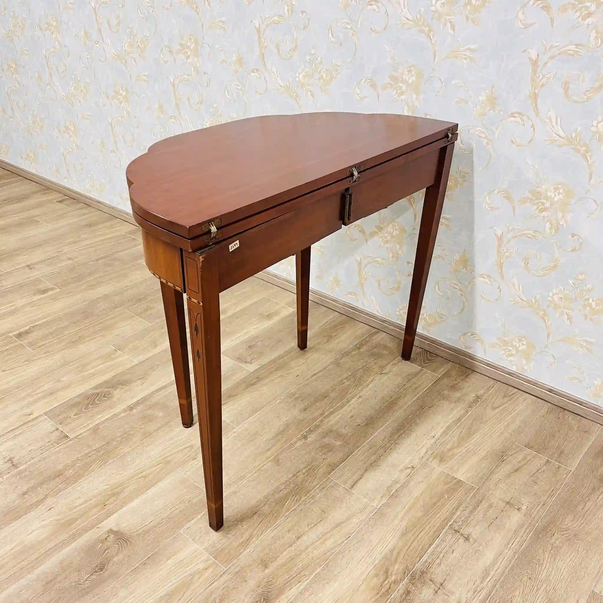 【リユース】 コンソールテーブル / Henkel・Harris(ヘンケル・ハリス) / フェデラル様式 / チェリー材 / フリップトップ・コンソールゲームテーブル