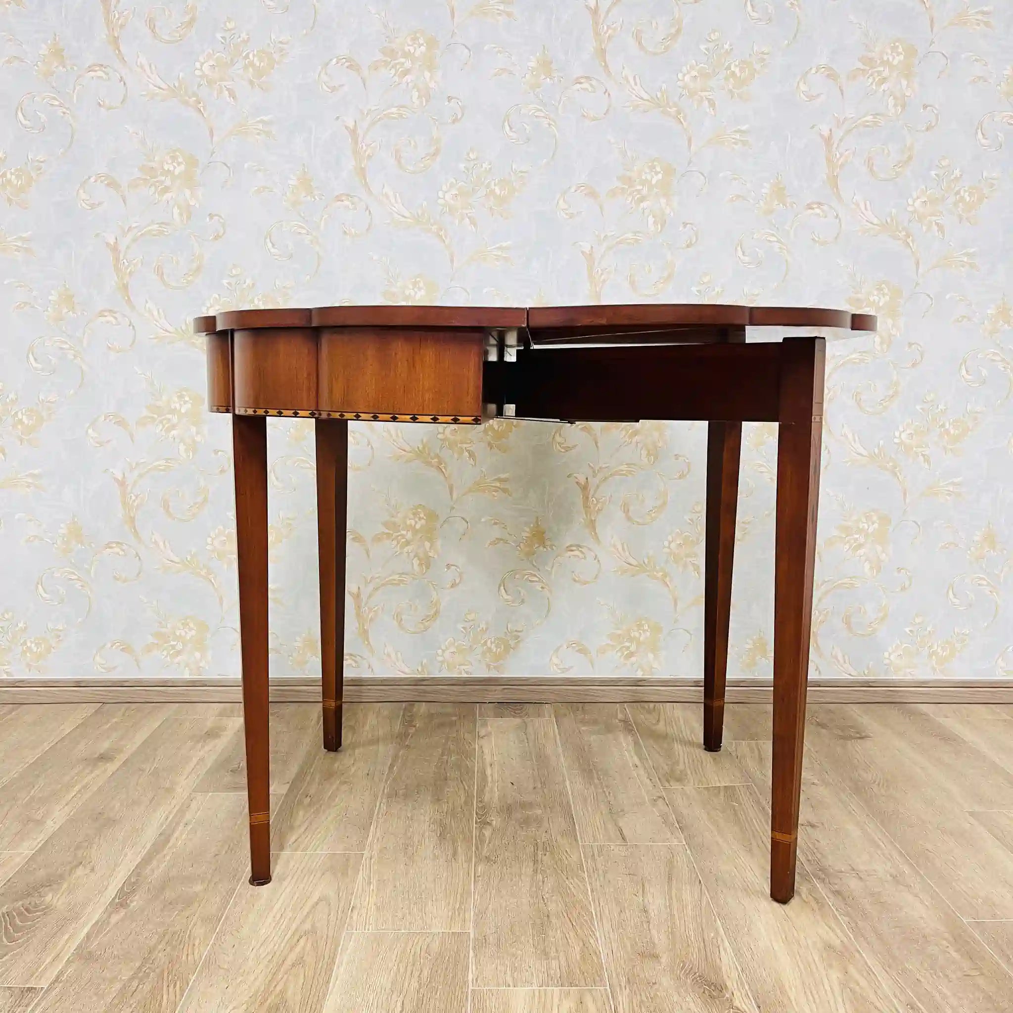 【リユース】 コンソールテーブル / Henkel・Harris(ヘンケル・ハリス) / フェデラル様式 / チェリー材 / フリップトップ・コンソールゲームテーブル