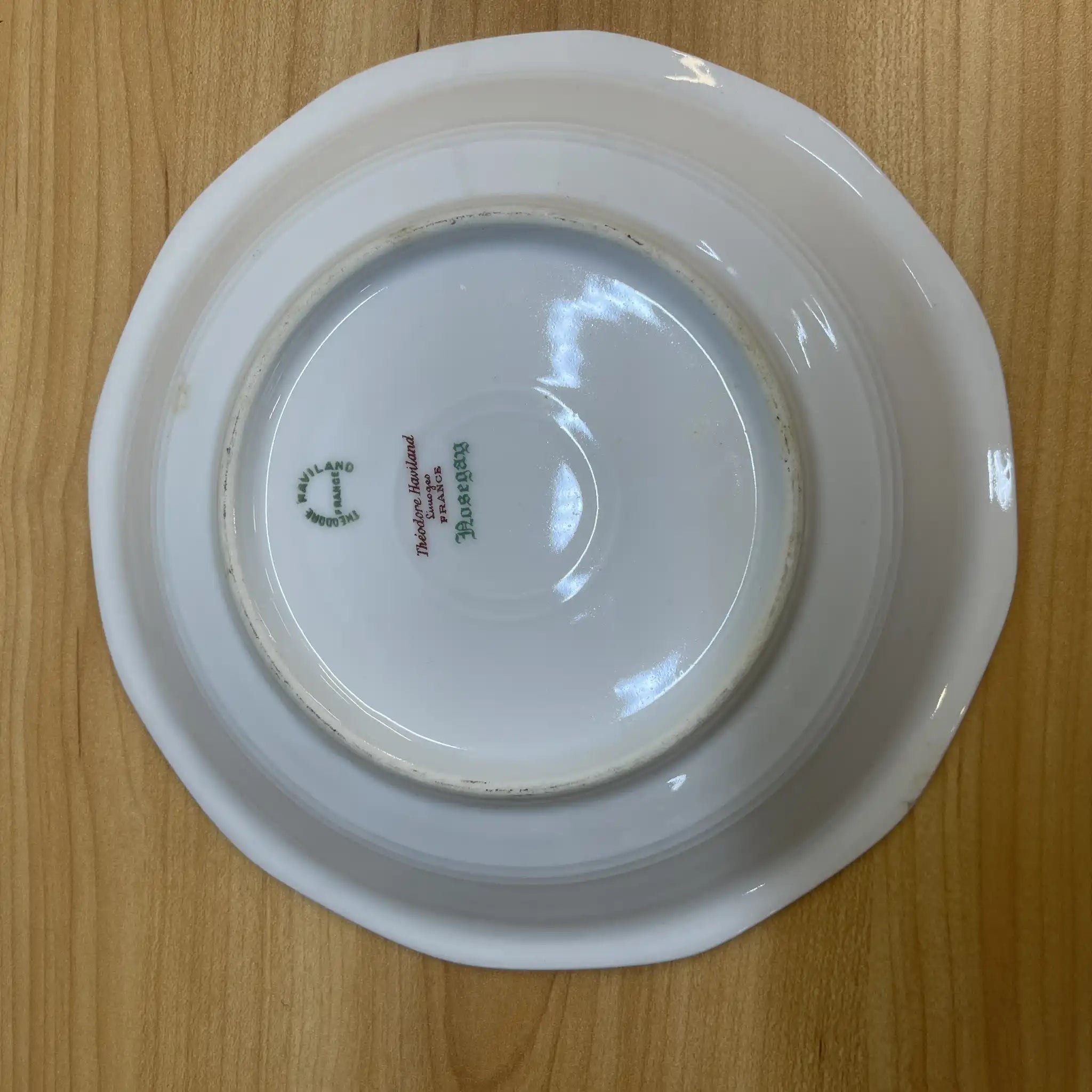 【アンティーク】 スーププレート (深皿) / Theodore Haviland (セオドア・アビランド) / Nosegay / 推定20C前中期 / 磁器 / フランス / ブーケ, 金彩