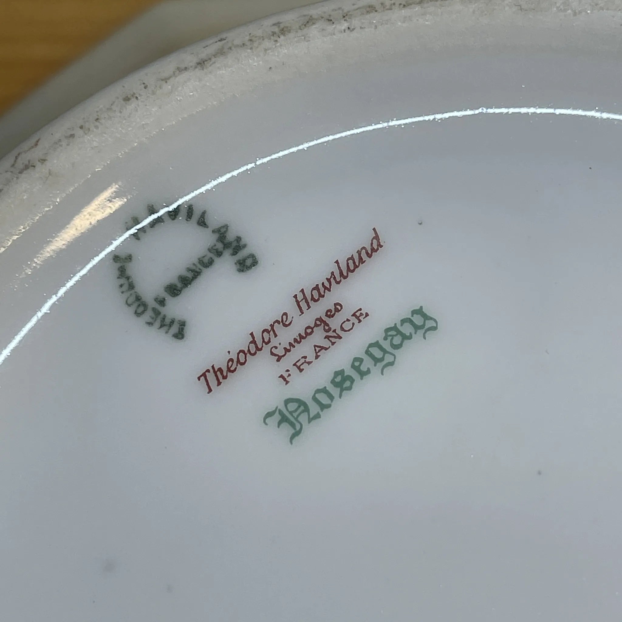 【アンティーク】 蓋付きベジタブルディッシュ (チュリーン) / Theodore Haviland (セオドア・アビランド) / Nosegay / 推定20C前中期 / 磁器 / フランス / ブーケ, 金彩, 八角形