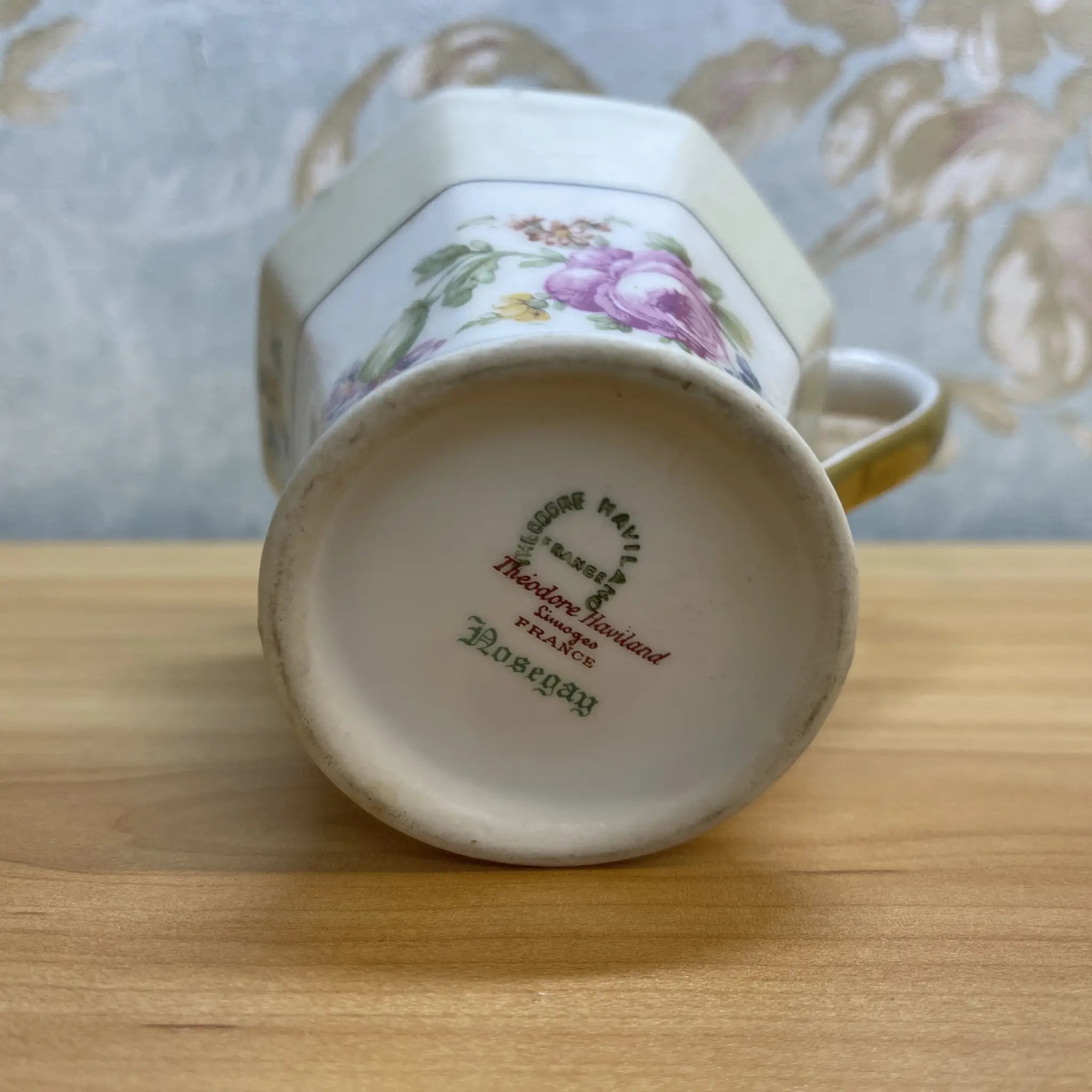 【アンティーク】 クリーマー (ミルクピッチャー) / Theodore Haviland (セオドア・アビランド) / Nosegay / 推定20C前中期 / 磁器 / フランス / ブーケ, 金彩