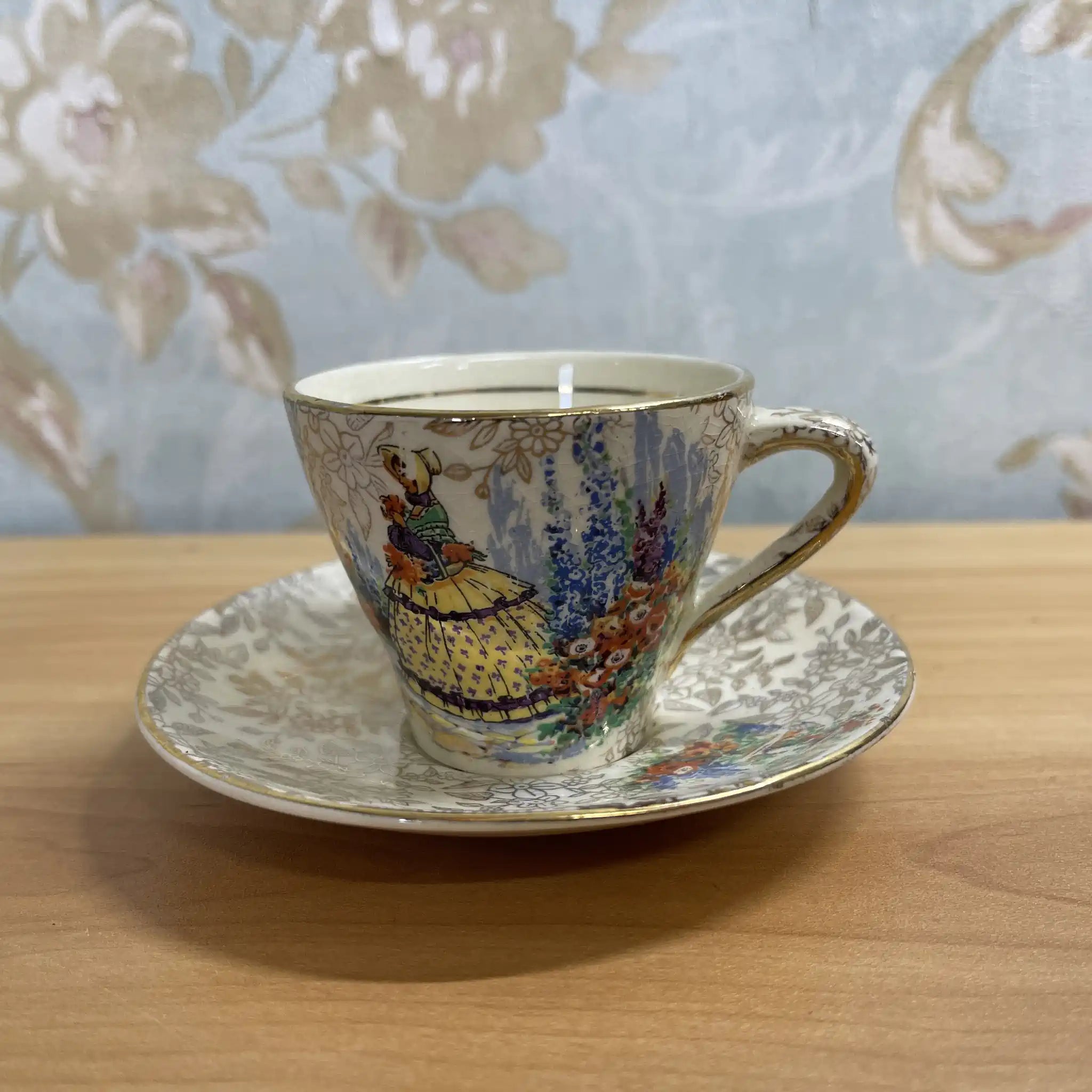 【ビンテージ】 カップ&ソーサー2P+ソーサー / Empire Porcelain / 推定20C中期 / 陶器 / イギリス / チンツ