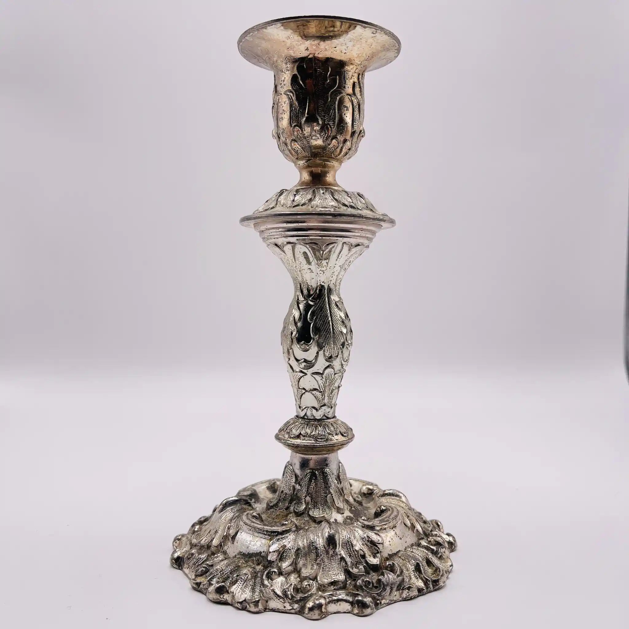 【リユース】 燭台(キャンドルホルダー) / シルバーメッキ / 日本