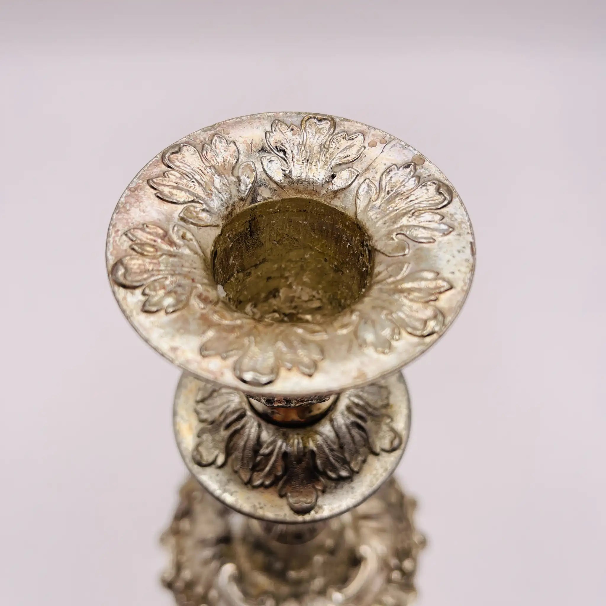 【リユース】 燭台(キャンドルホルダー) / シルバーメッキ / 日本