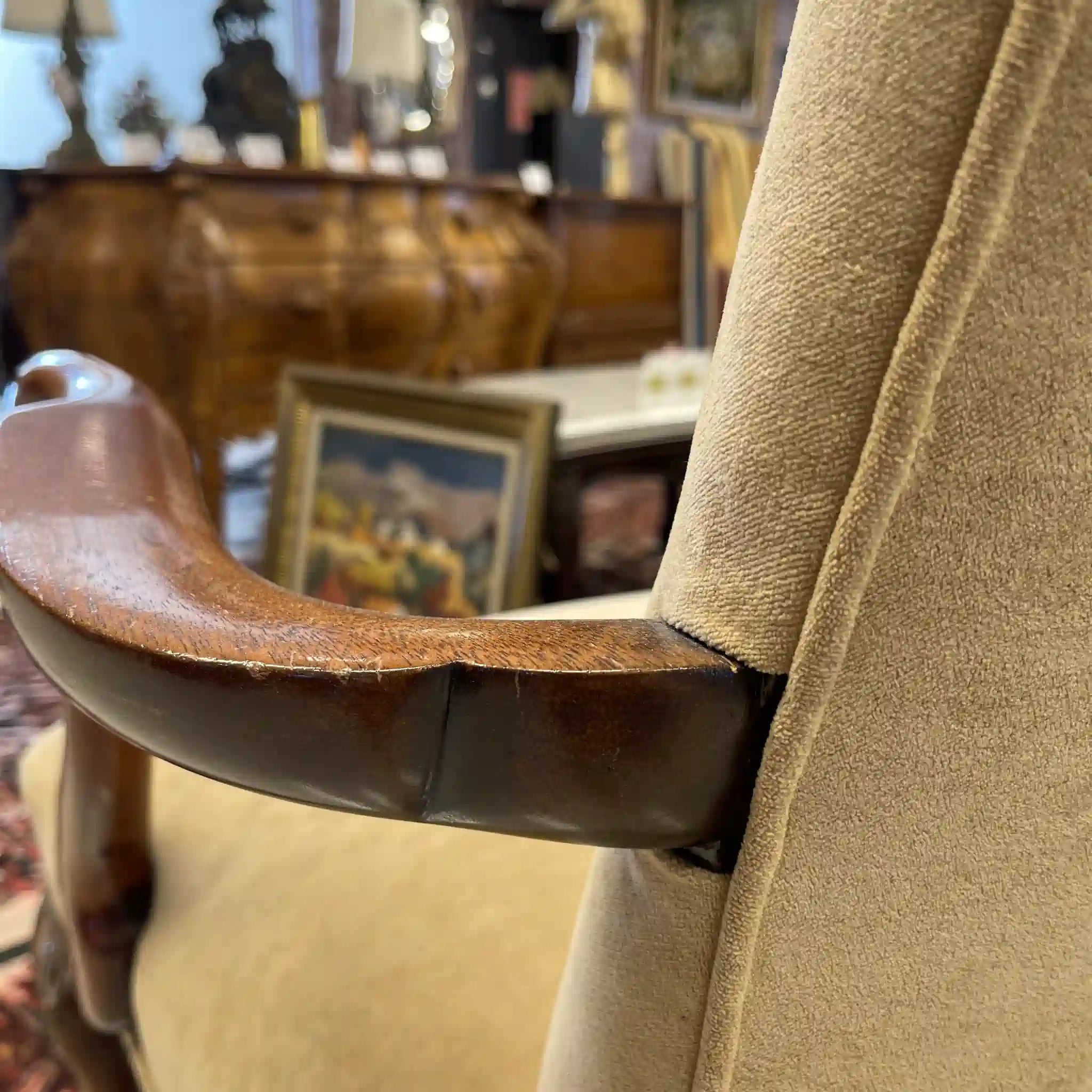 【アンティーク】 アームチェア / ジョージアン様式 / 20世紀後半(推定) / ベロアビーチ材 / イギリス / イギリス直輸入