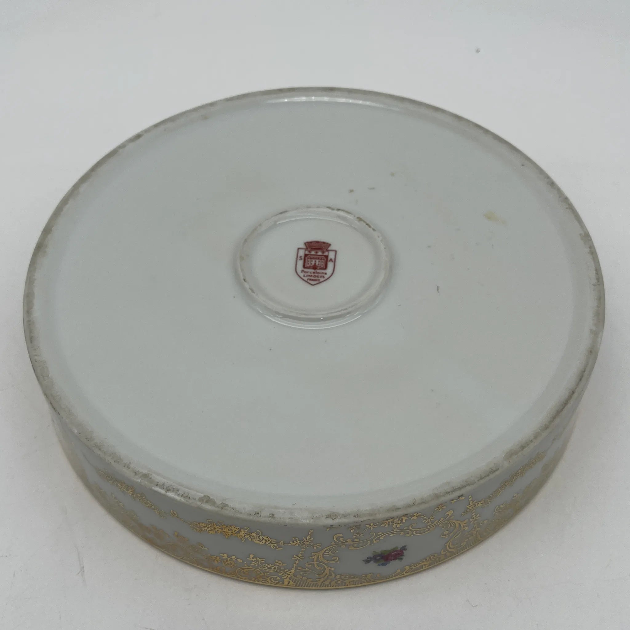 【复古】装饰盒(小盒)/里摩日瓷器/估计20c中后期/瓷器/法国/褪色加兰特,弗拉戈纳尔,金彩