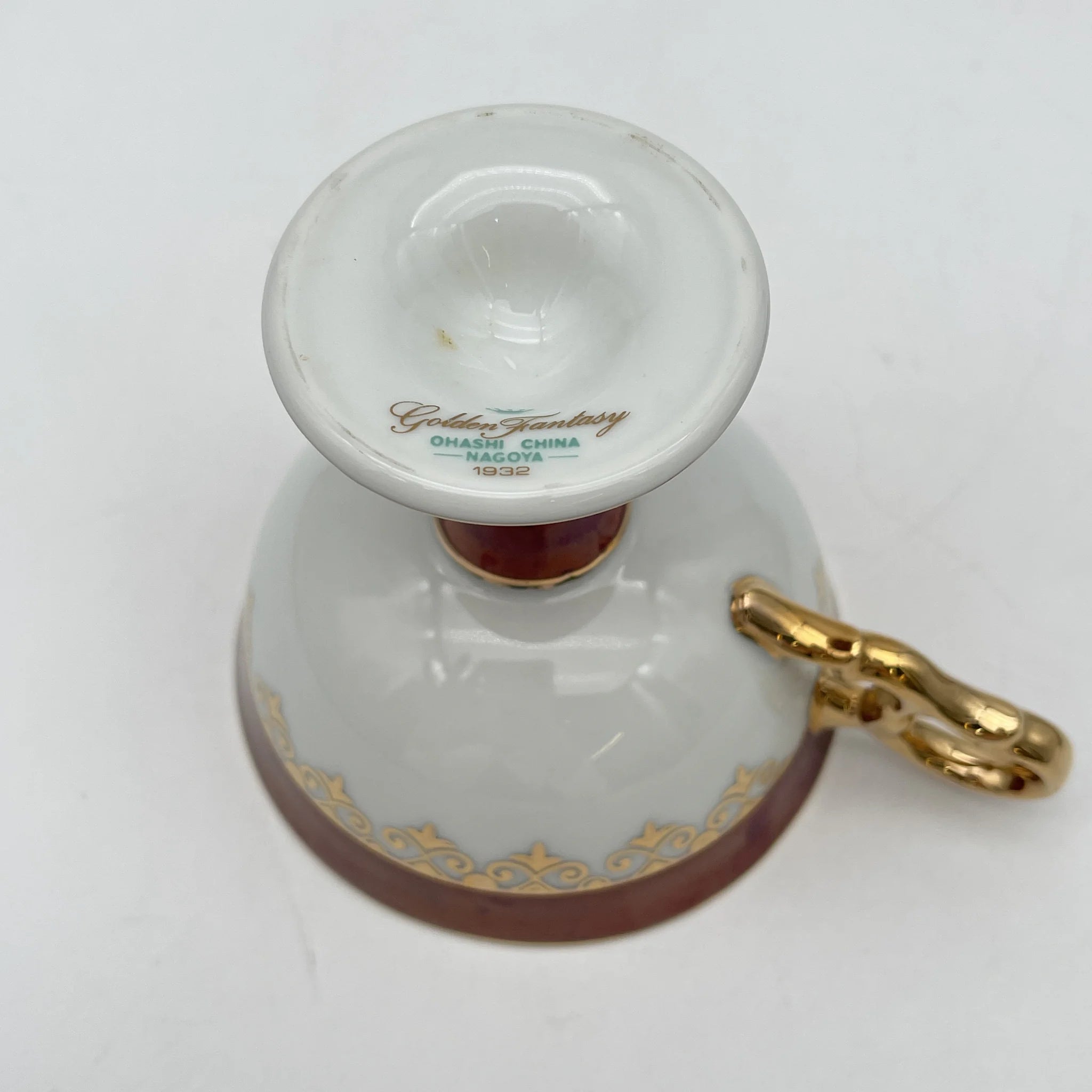【复古】杯&碟子/大桥陶器/ Golden Fantasy /推测1950-60s /瓷器/日本/ fat galant,金彩