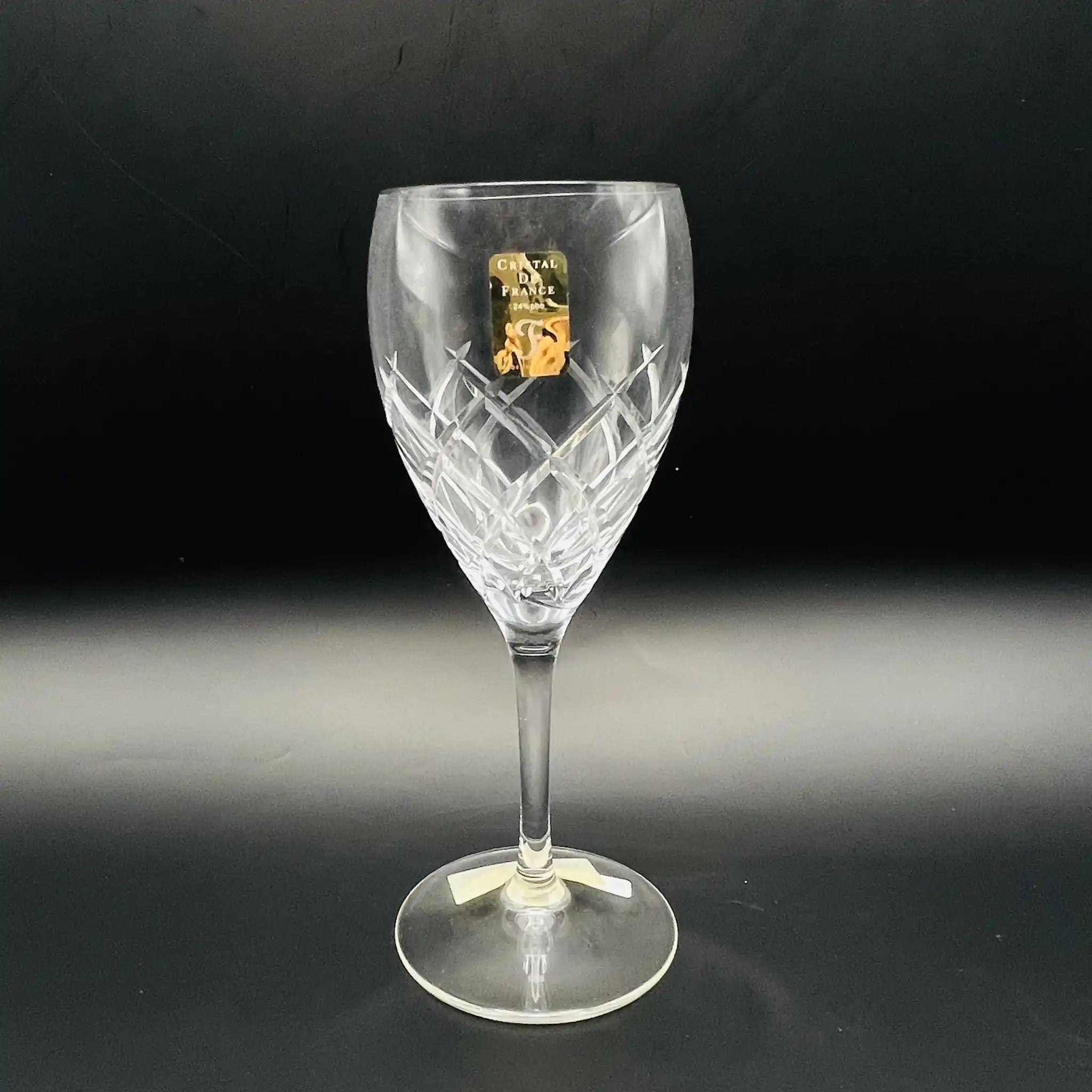 【リユース】 ワイングラスセット 2P / フランス / 24%pbo / 箱付き