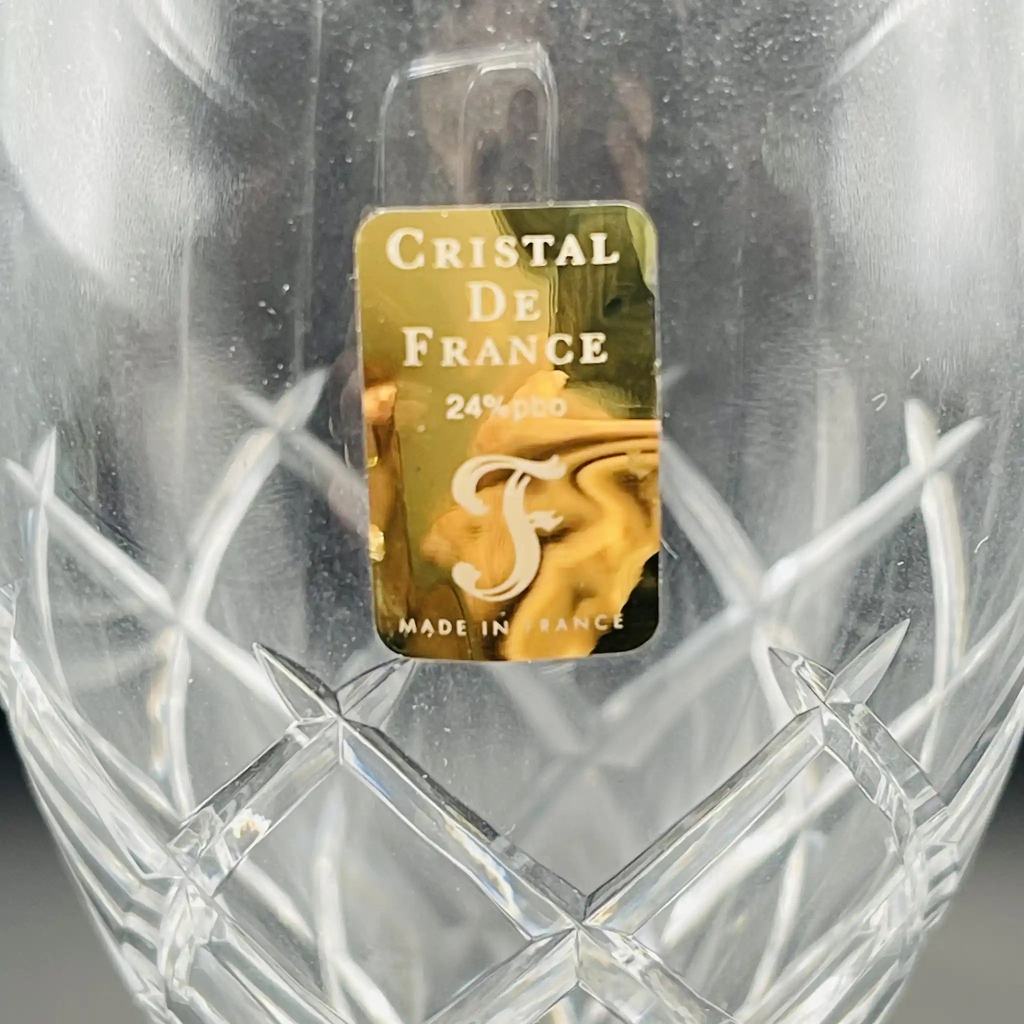 【リユース】 ワイングラスセット 2P / フランス / 24%pbo / 箱付き