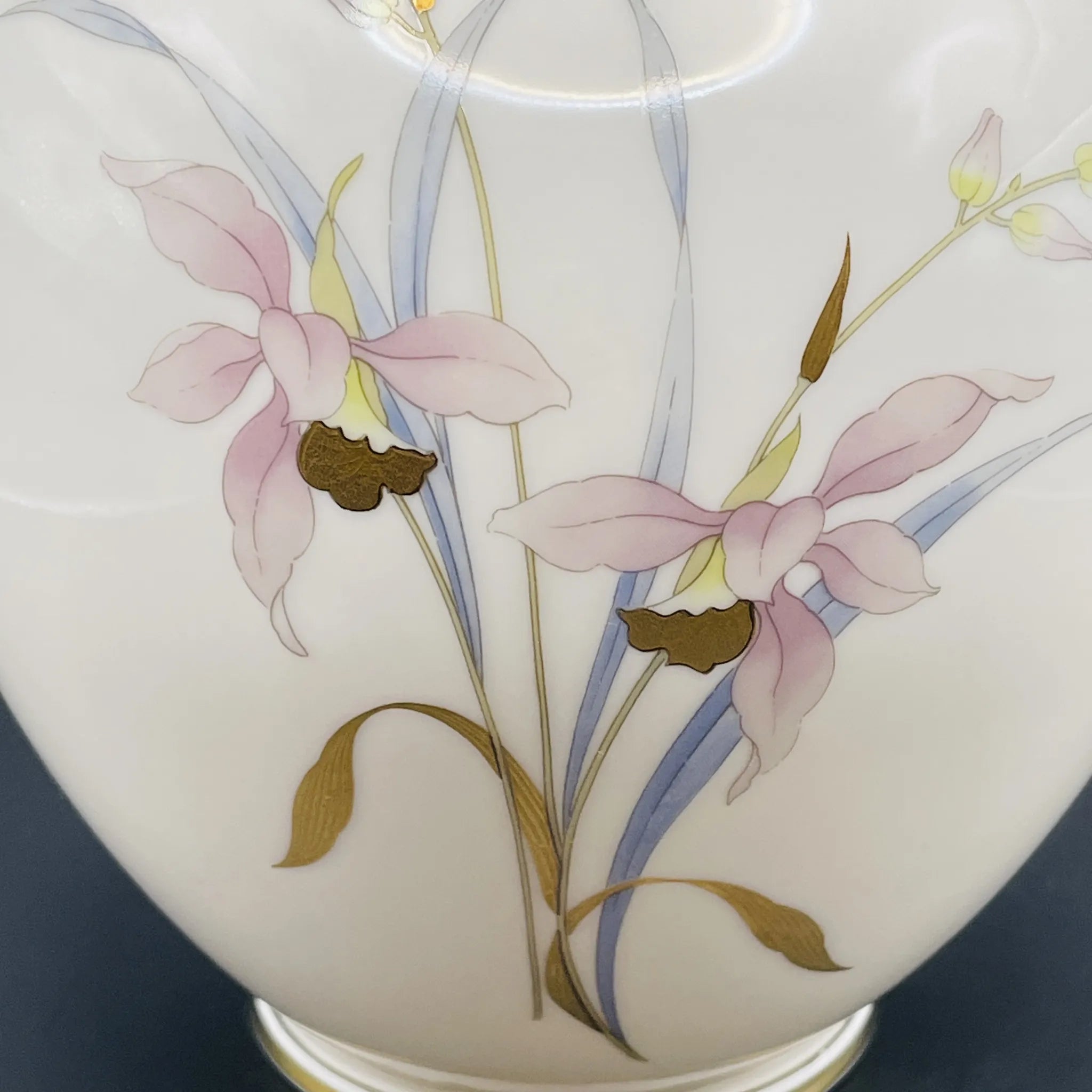 【リユース】 花瓶(フラワーベース) / HOYA(ホヤ) / 蘭 / 陶器 / 日本 / 箱付き