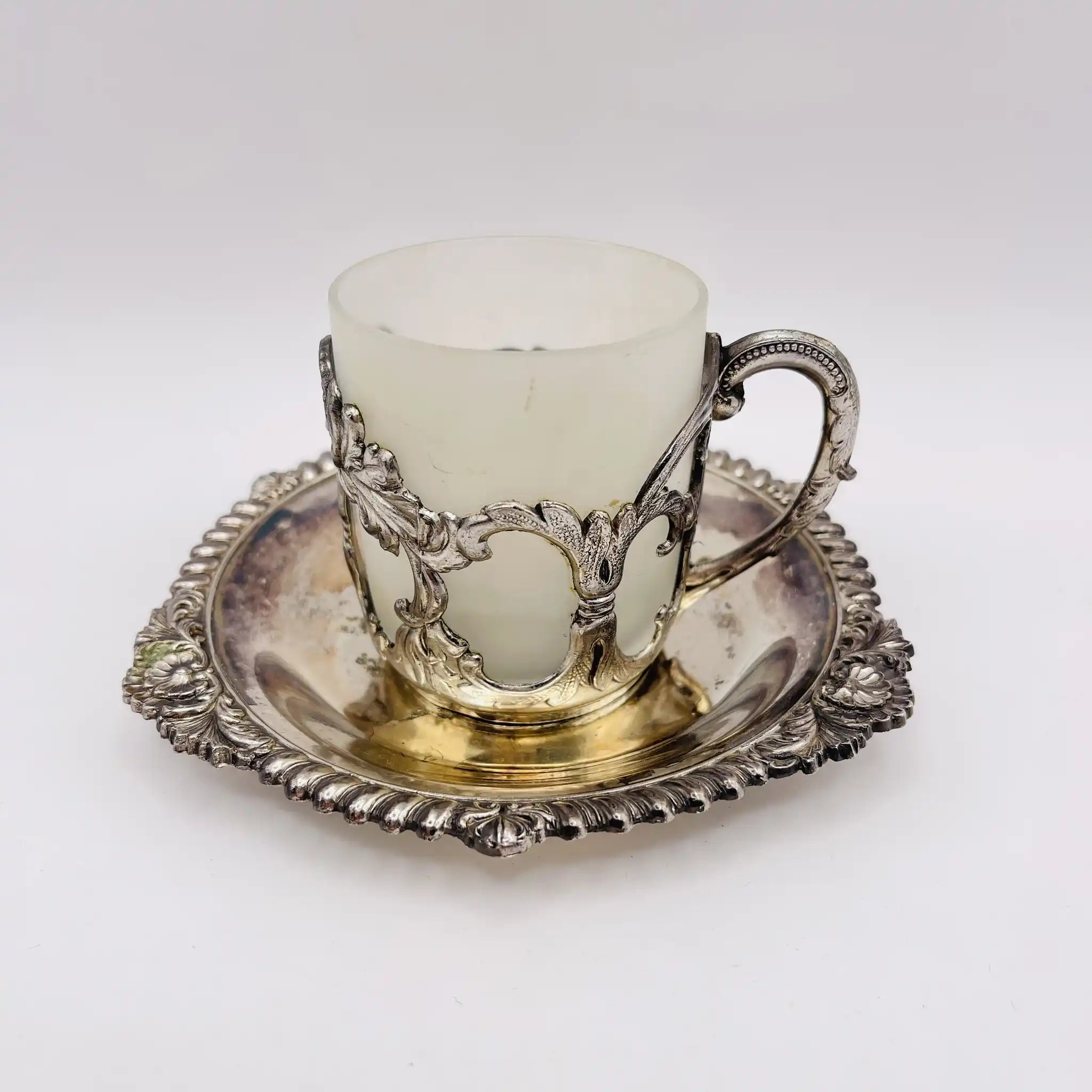 【アンティーク】 ミニティーカップ&ソーサーセット /
/ 19世紀以降 / シルバー / イギリス