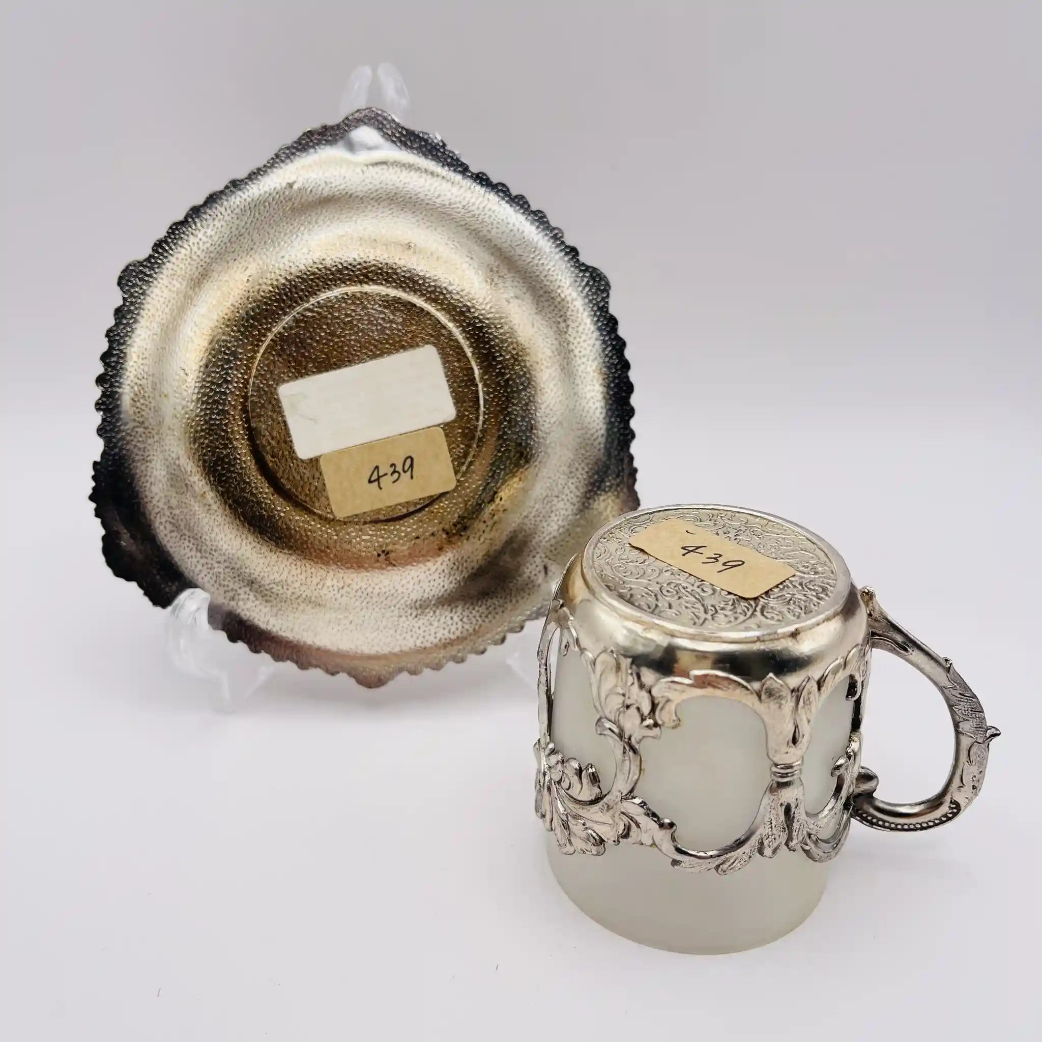 【アンティーク】 ミニティーカップ&ソーサーセット /
/ 19世紀以降 / シルバー / イギリス