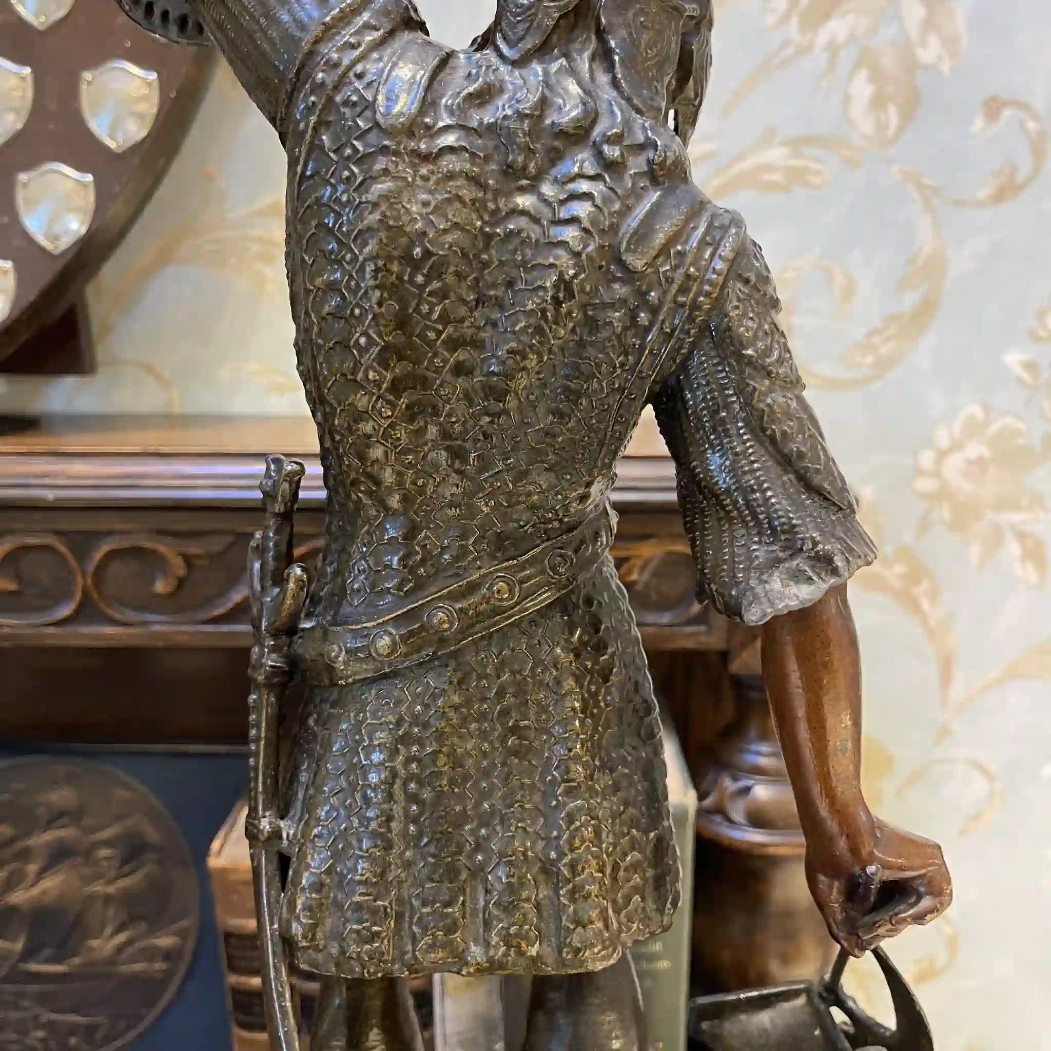 【アンティーク】 ブロンズ像 / 中世の戦士 / 20世紀初頭(推定) / ブロンズ / ヨーロッパ