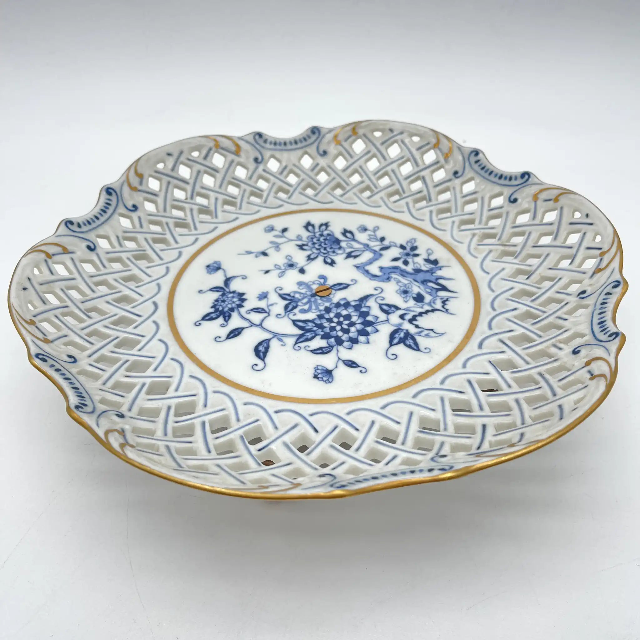 【复古】土窑/濑荣陶器/推定1960-70s / Fine China /日本/带金属支架,拉提斯工件,牡丹文