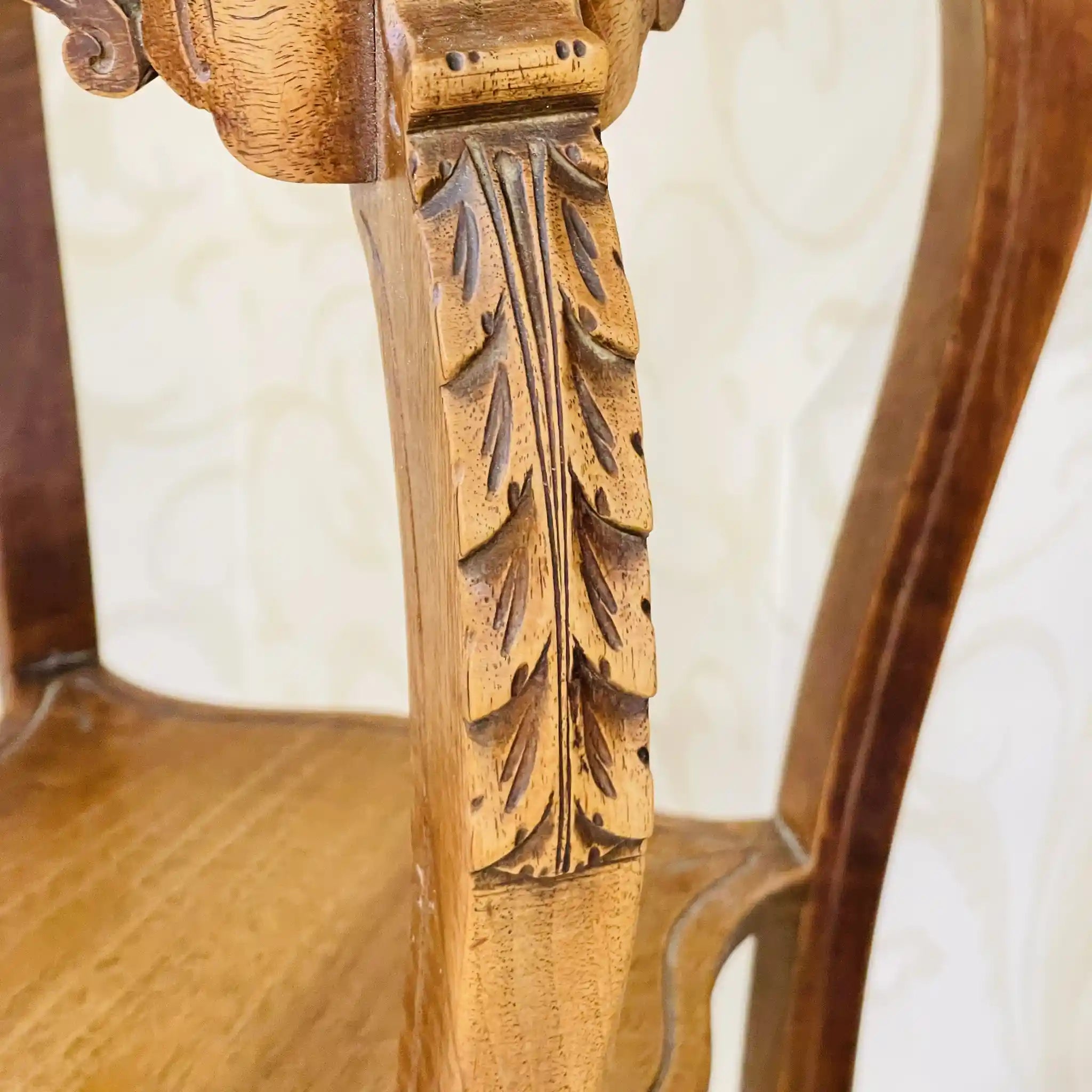 【アンティーク】 プランツスタンド / マーブルトップ / ウォールナット材 / フランス