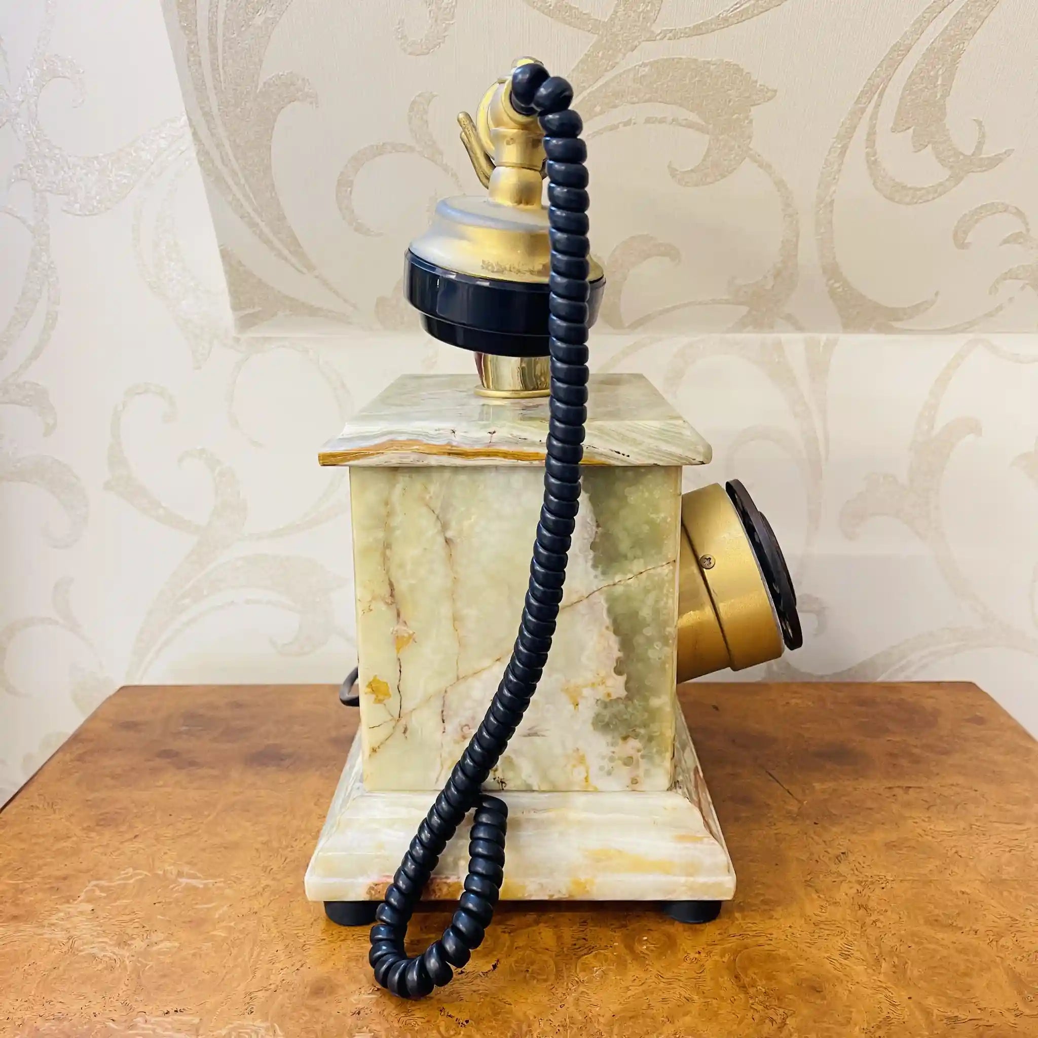 【リユース】 ダイヤル式電話機 / 日興電機製作所 / 大理石