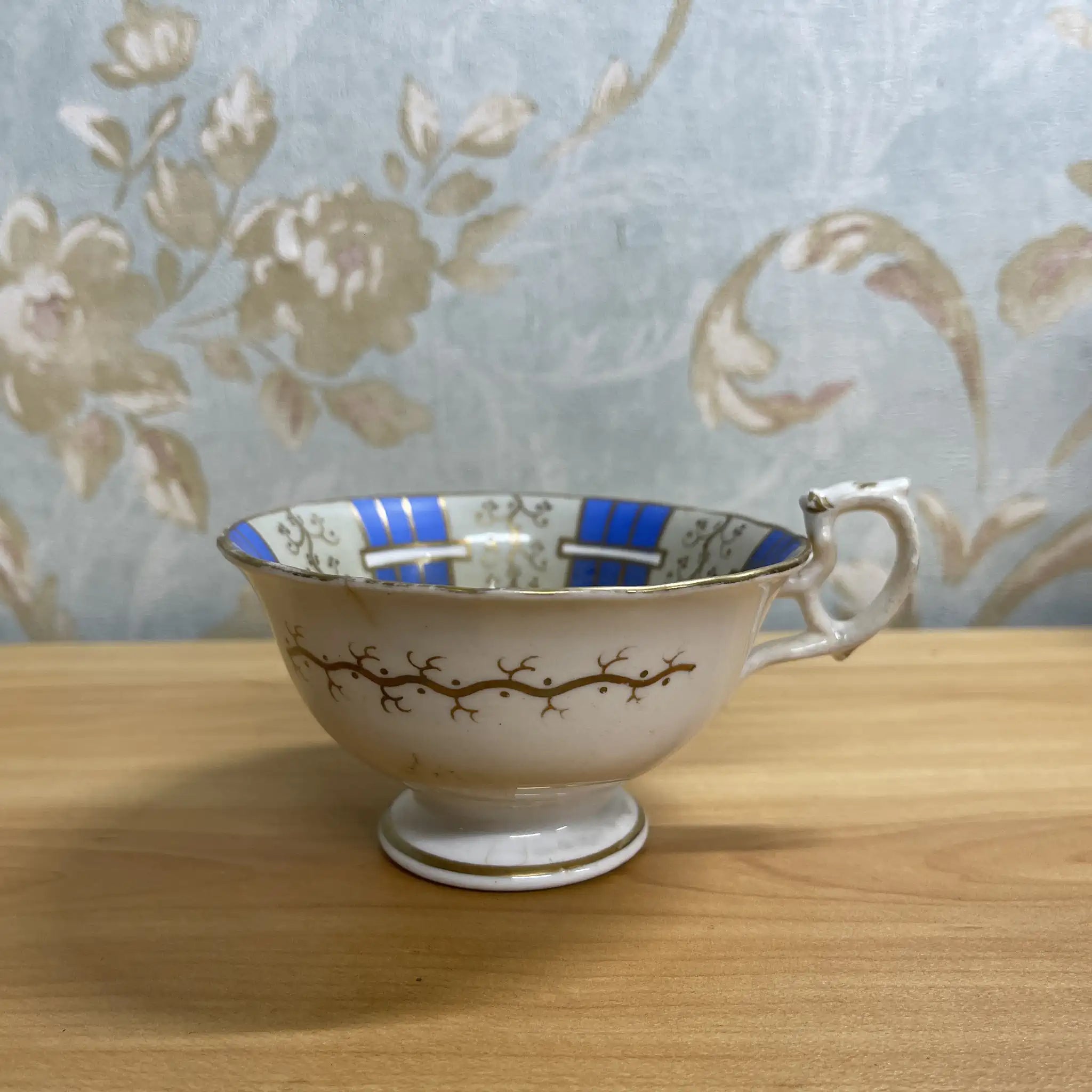 【古董】茶杯2p /推测19c后期/陶瓷器/金彩