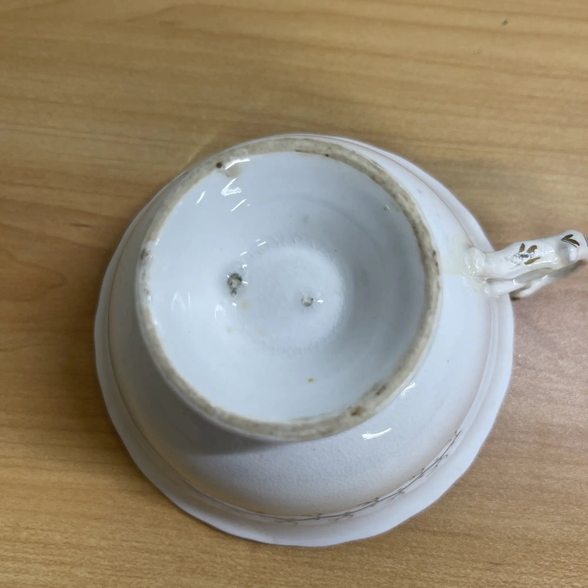 【古董】茶杯2p /推测19c后期/陶瓷器/金彩