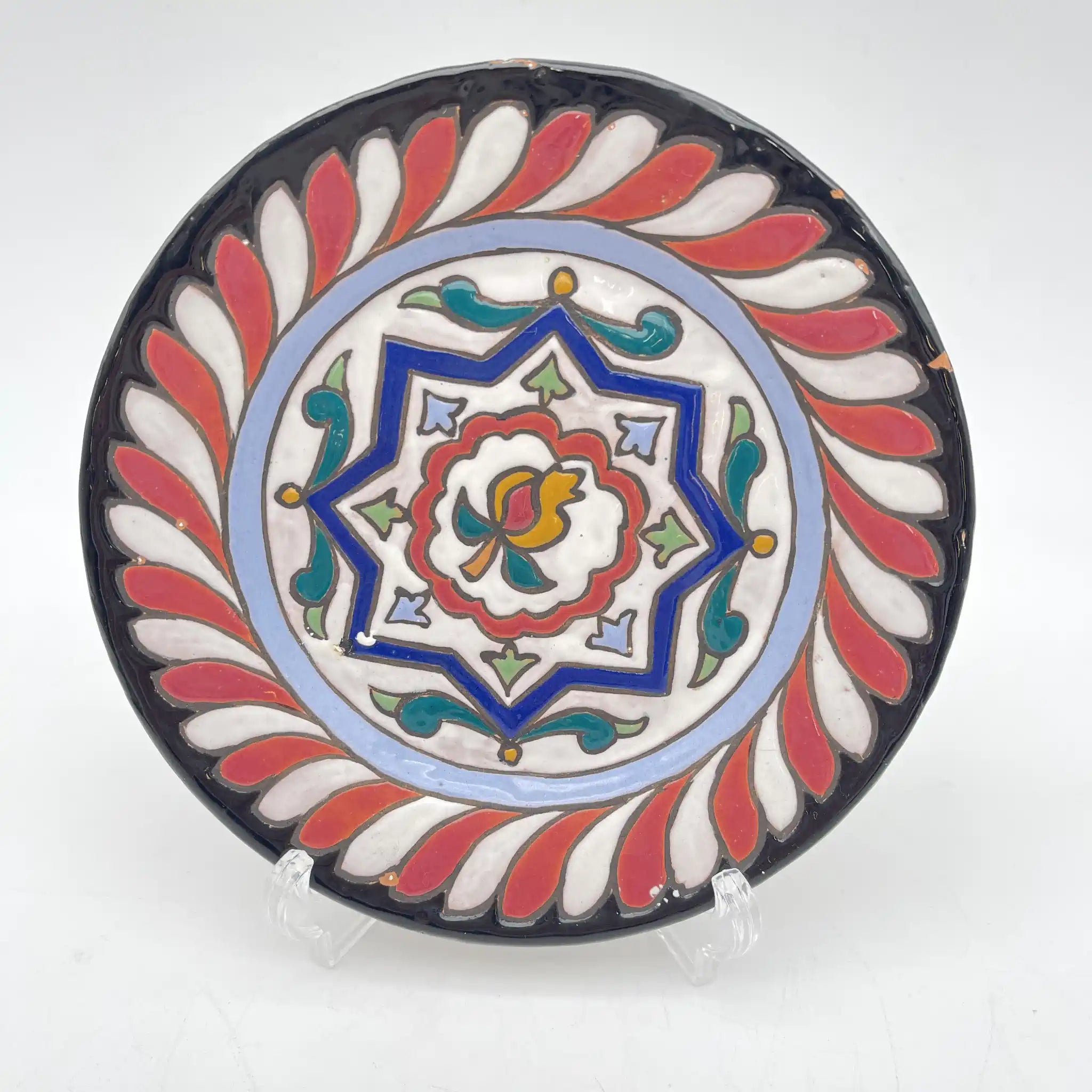 【复古】装饰盘/格拉纳达陶器/估计1960-80s /陶器/西班牙/手绘