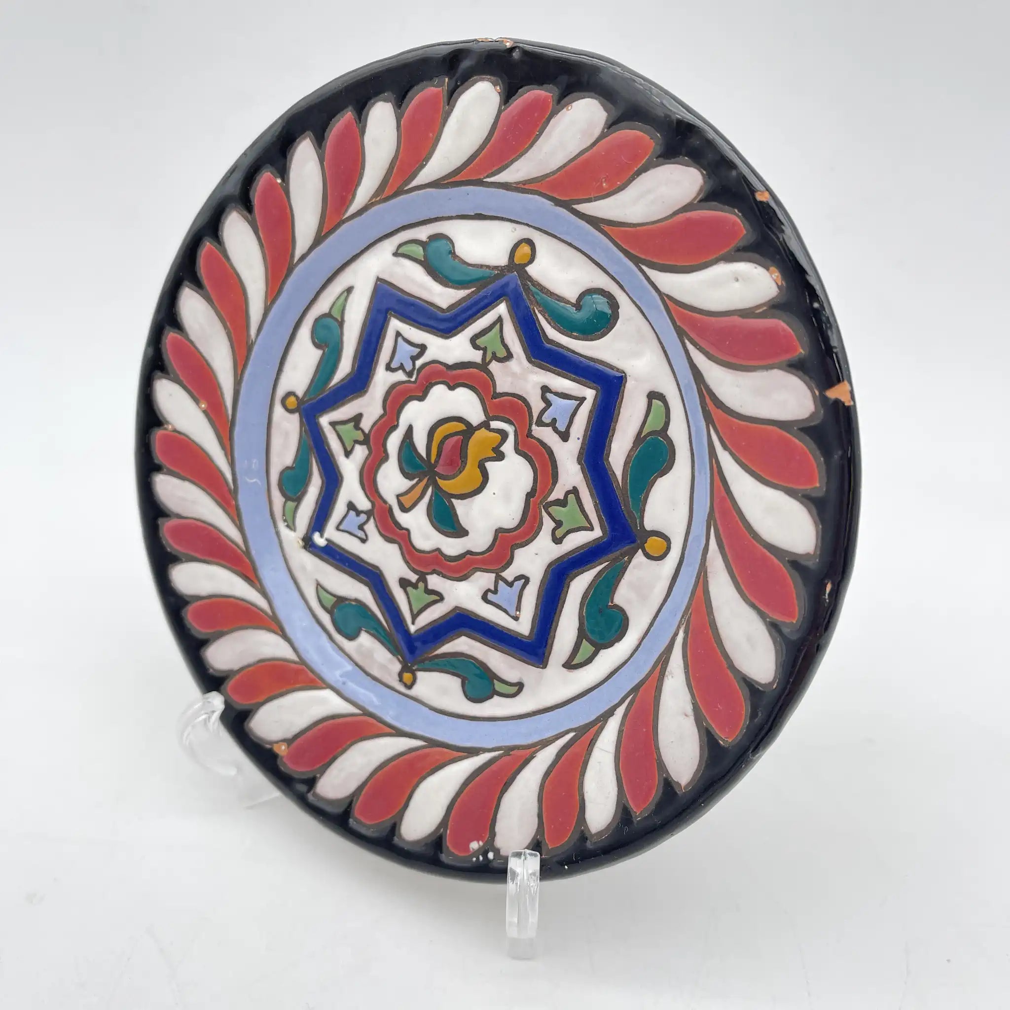 【复古】装饰盘/格拉纳达陶器/估计1960-80s /陶器/西班牙/手绘