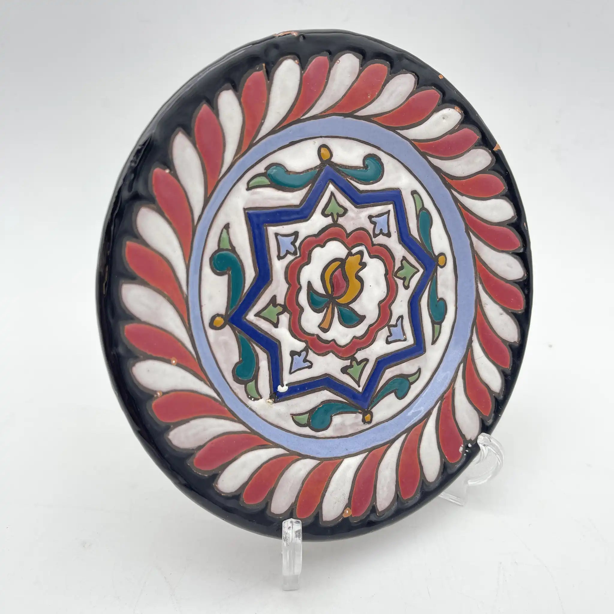 【复古】装饰盘/格拉纳达陶器/估计1960-80s /陶器/西班牙/手绘