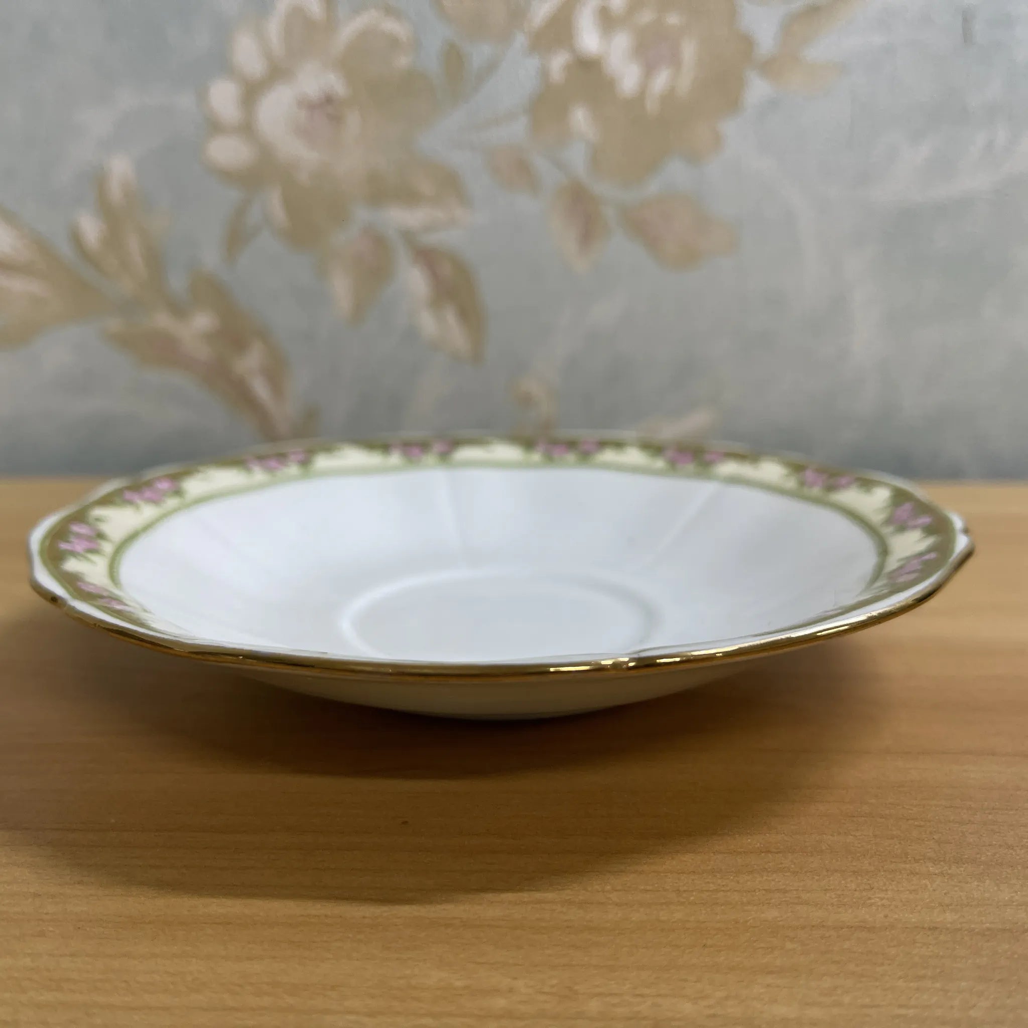 【古董】三叠式+茶托/ E. Hughes / Paladin China /推测20c中期/瓷器/英国/玫瑰