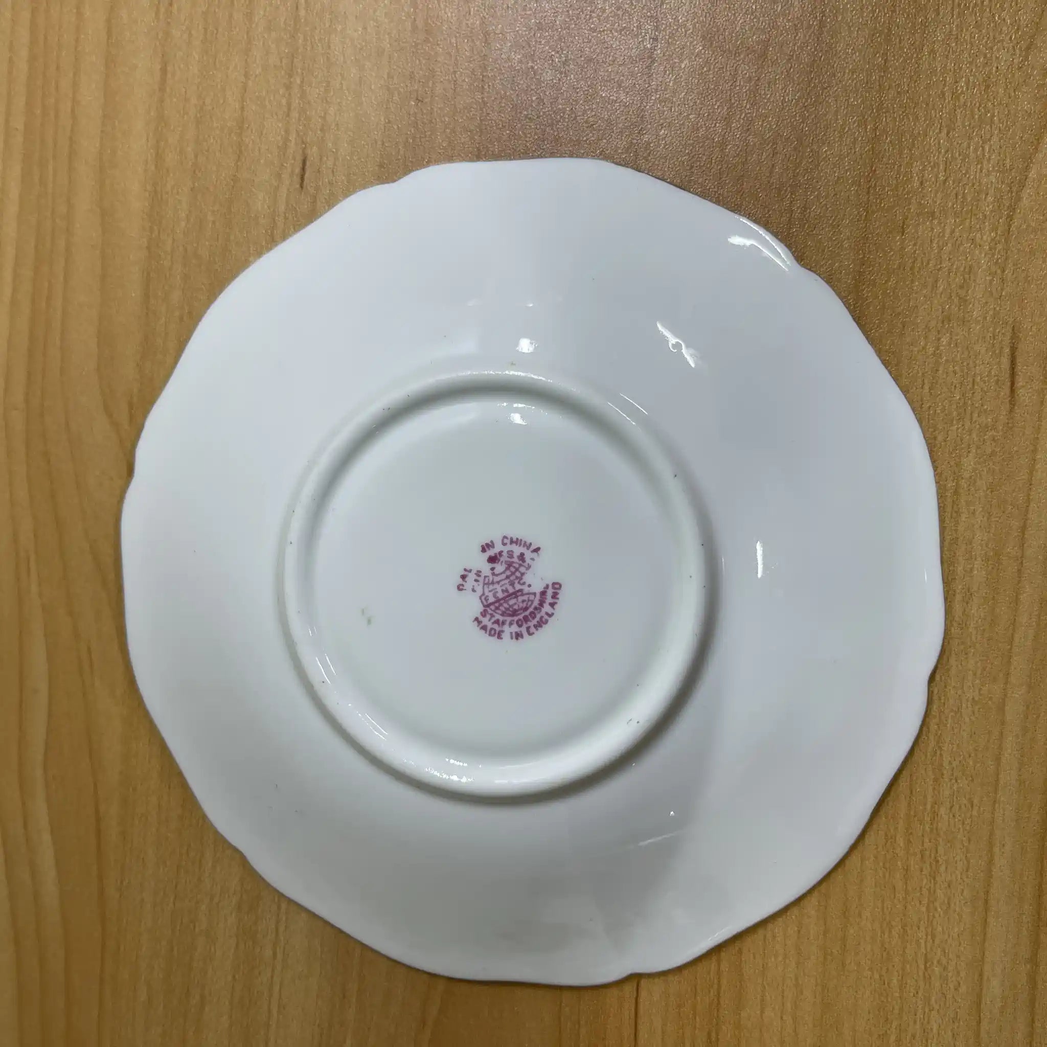 【古董】三叠式+茶托/ E. Hughes / Paladin China /推测20c中期/瓷器/英国/玫瑰
