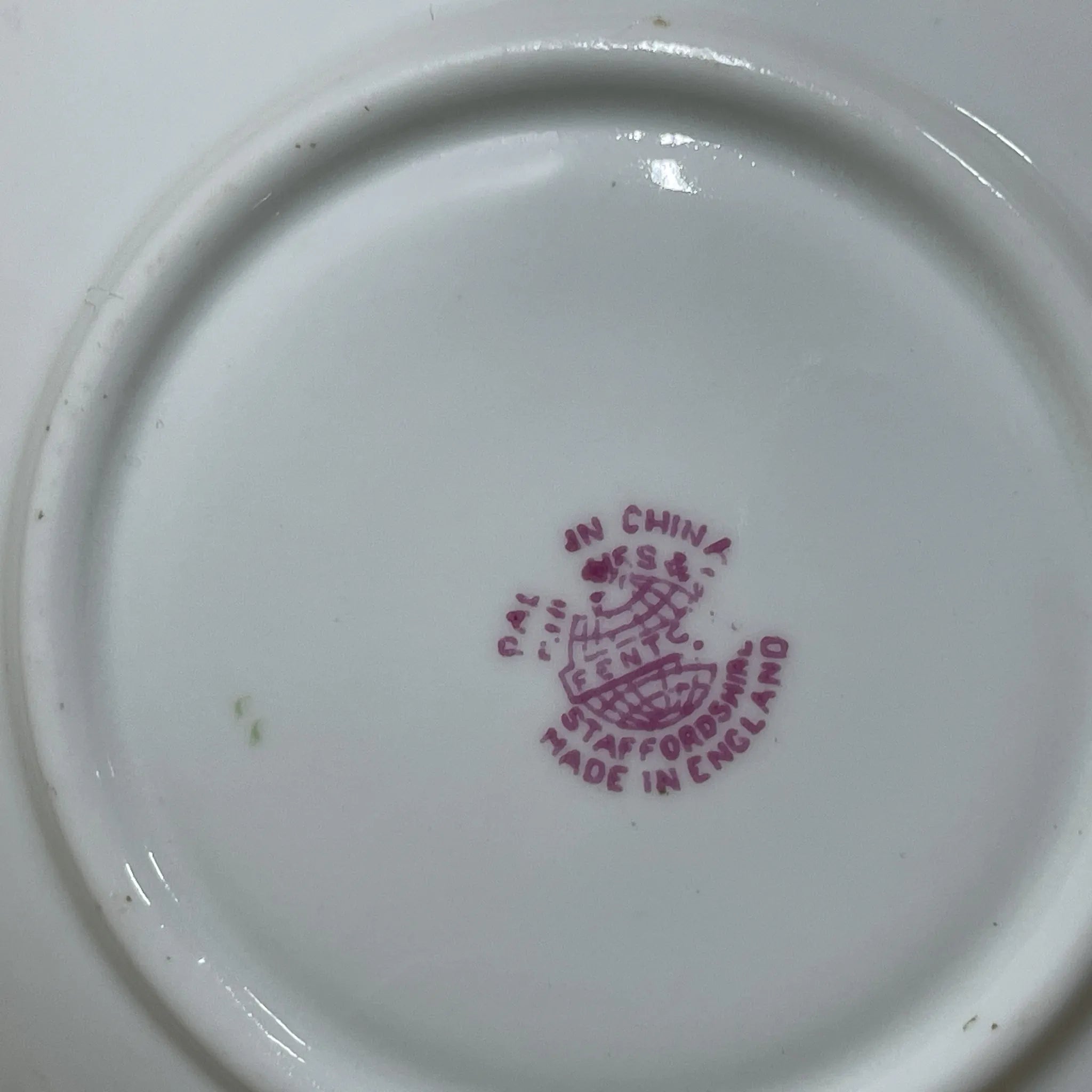 【古董】三叠式+茶托/ E. Hughes / Paladin China /推测20c中期/瓷器/英国/玫瑰