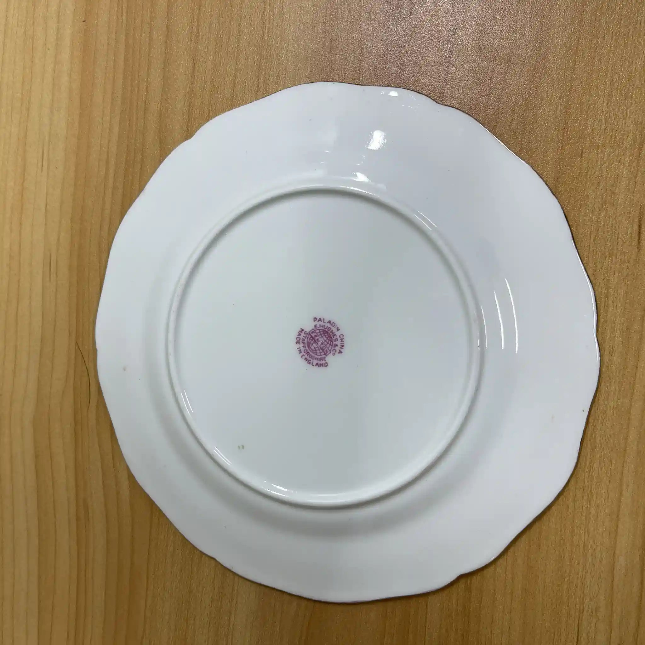 【古董】三叠式+茶托/ E. Hughes / Paladin China /推测20c中期/瓷器/英国/玫瑰