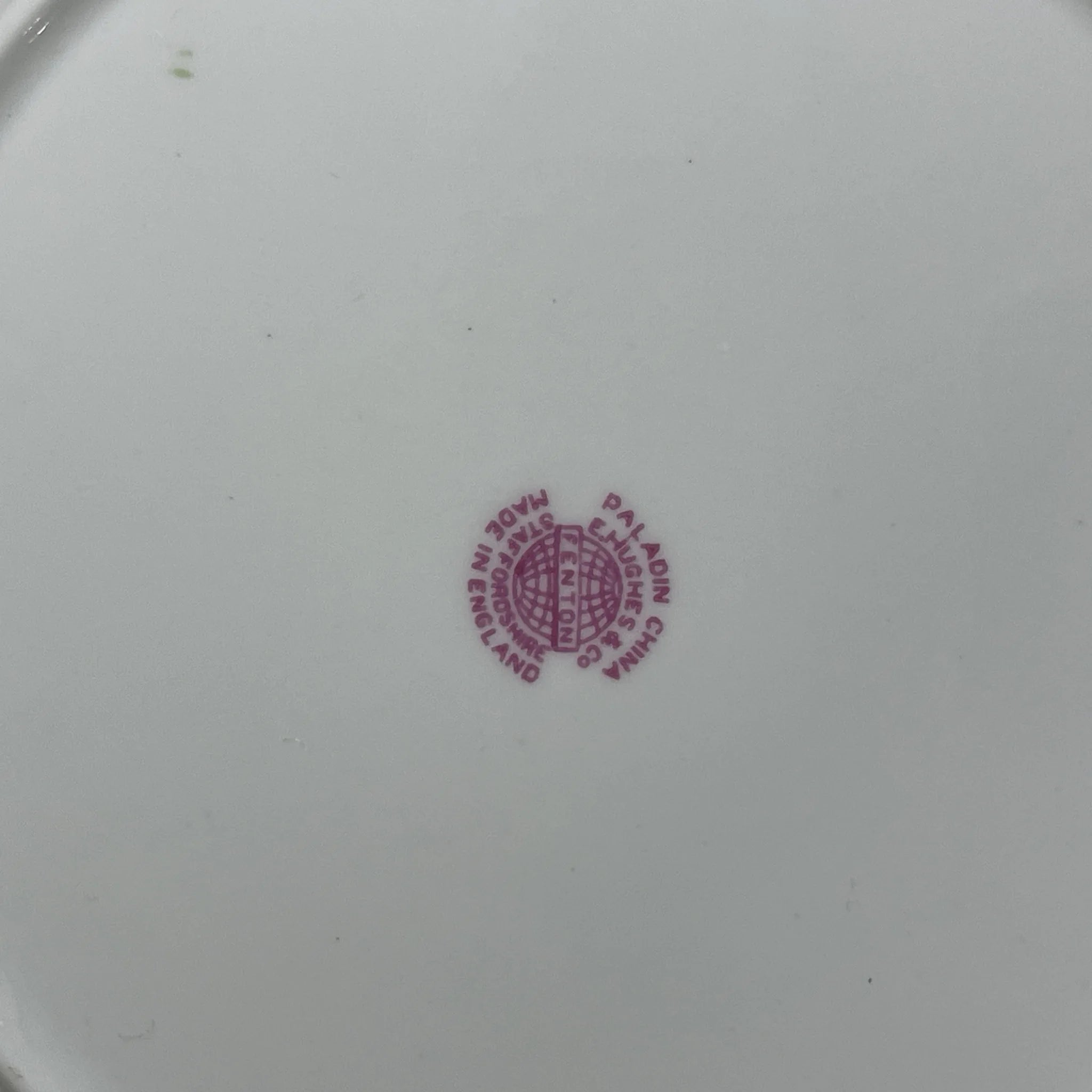 【古董】盘子/ E. Hughes / Paladin China /推测20c中期/瓷器/英国/玫瑰