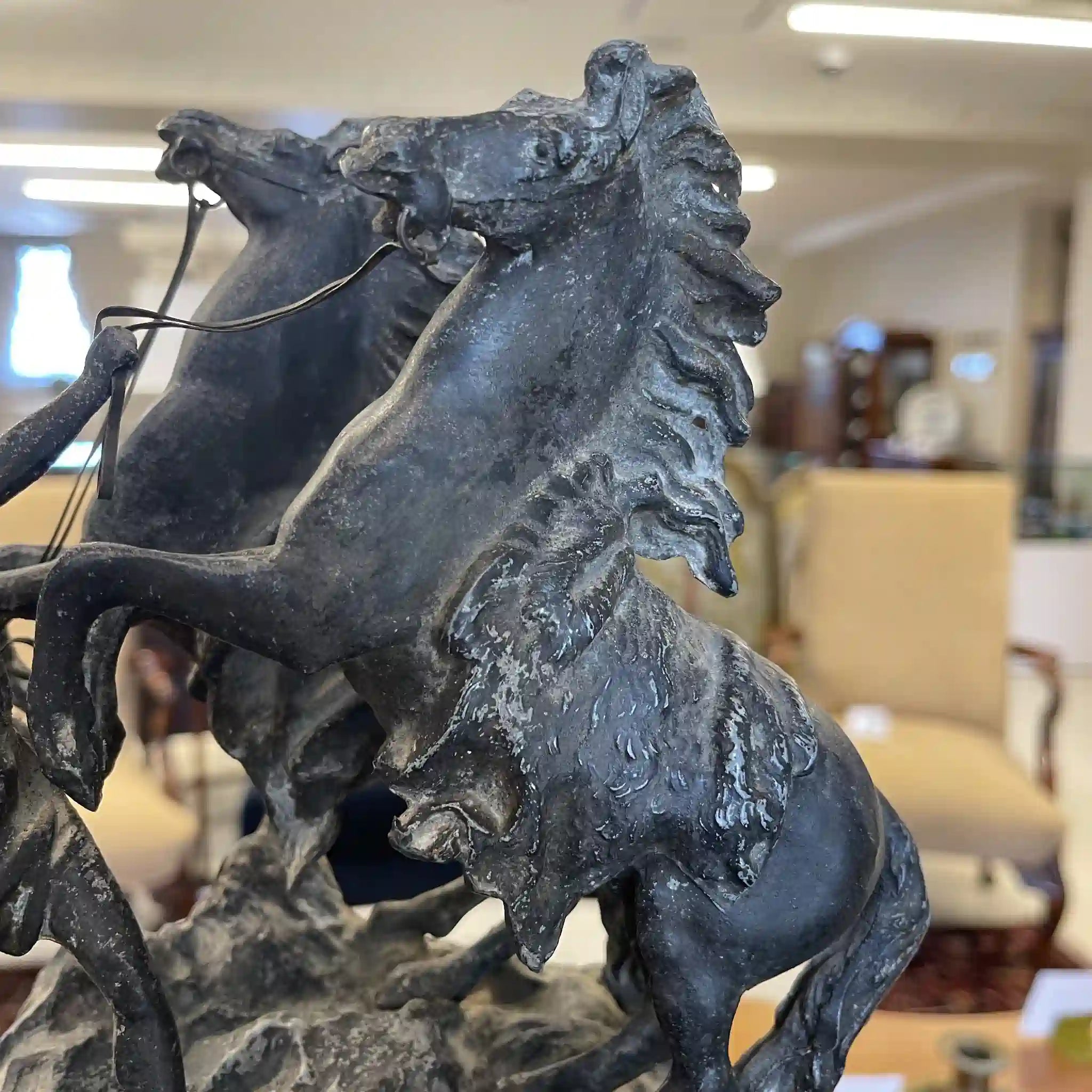 【アンティーク】 置き時計 / スペルター像 / 19世紀(推定) / スペルター / フランス